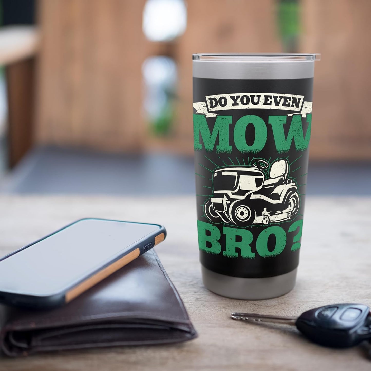 Do you Even Mow Bro Funny Lawn Mower Lawn Mowing Men Stainless Steel Insulated Tumbler