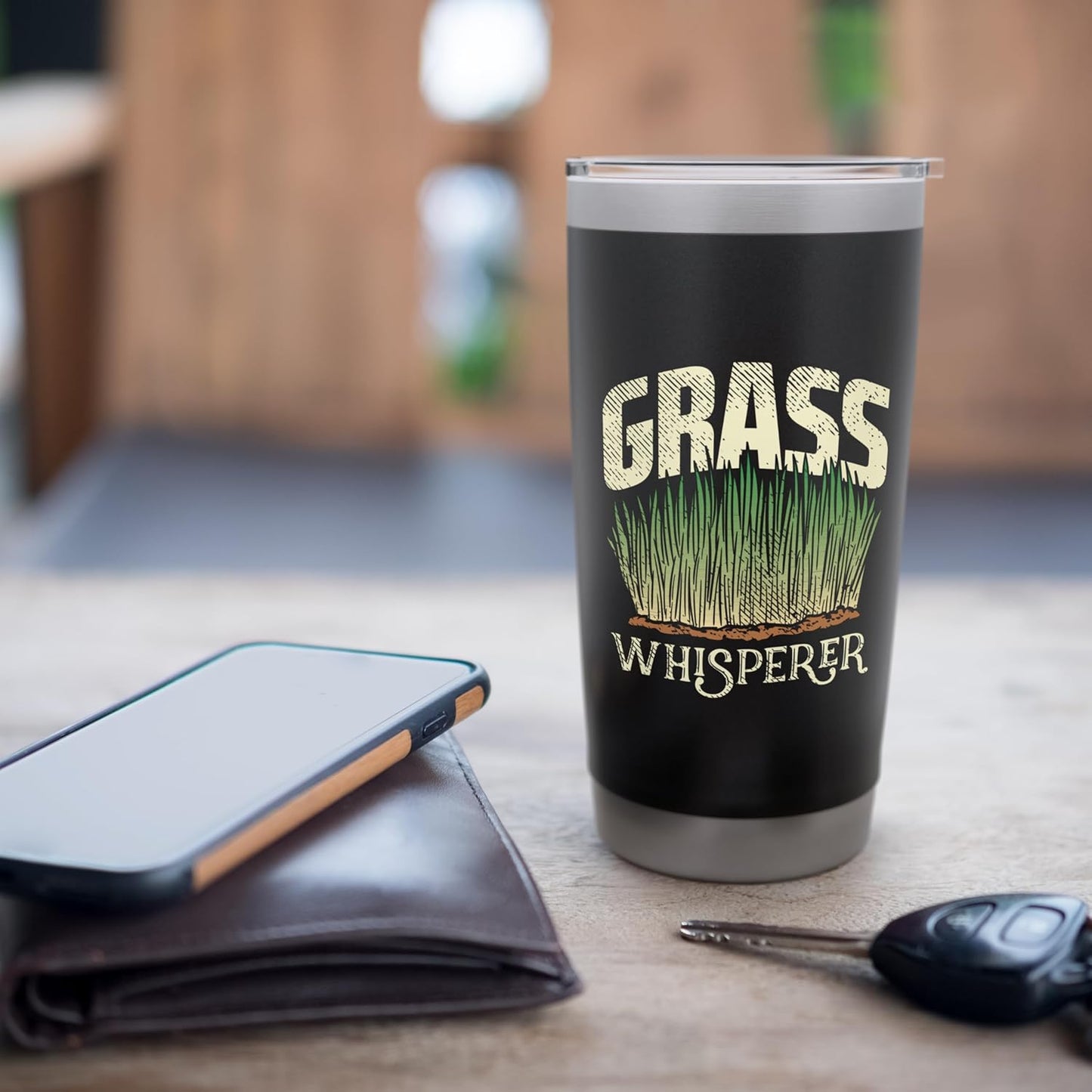 Lawn Care Mowing Design For Landscaper - Grass Whisperer Stainless Steel Insulated Tumbler