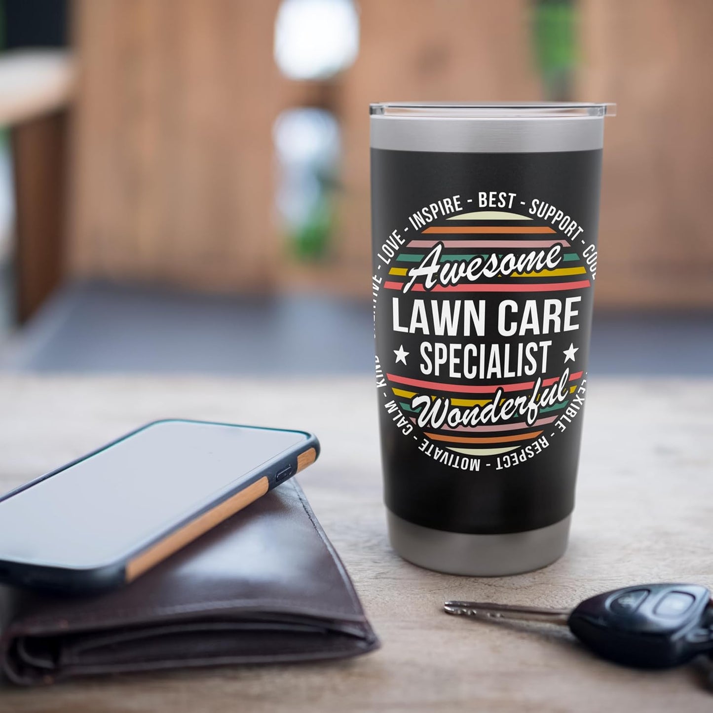 Lawn Care Specialist Tshirt Gifts Appreciation Inspire Stainless Steel Insulated Tumbler