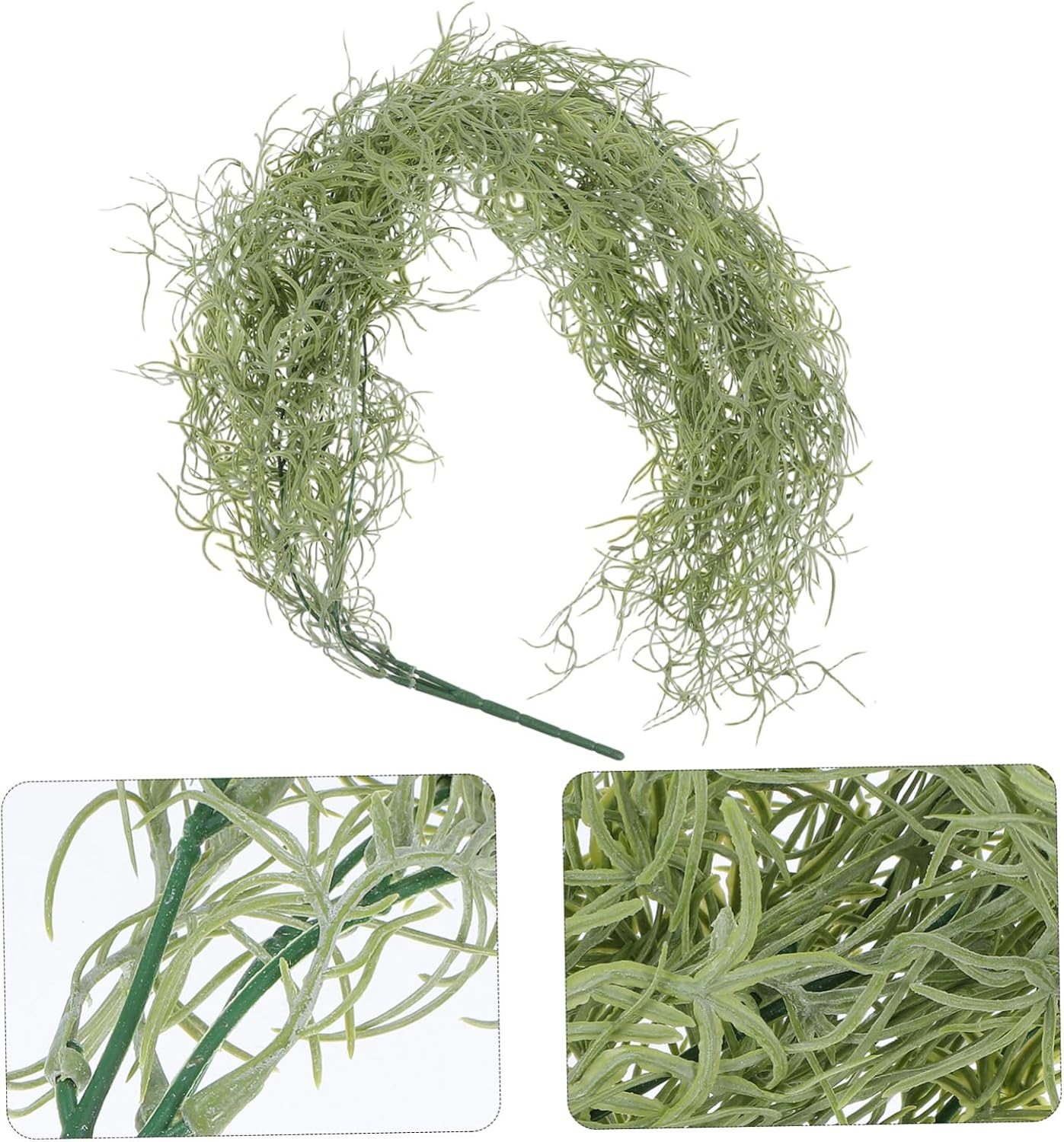Milisten Artificial Succulents Hanging Plants Faux Greenery String Plants for Home Office Weddings Garden Decor Realistic Dry Flowers and Moss Crafts