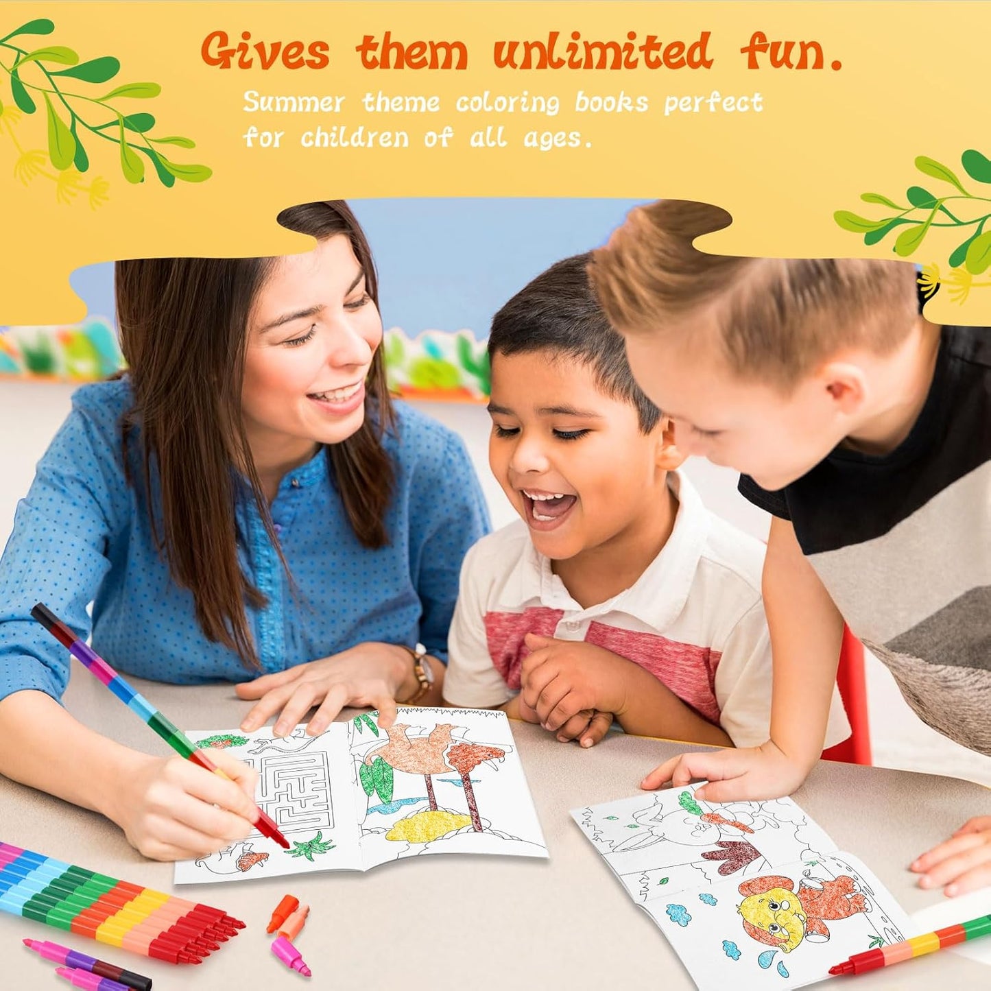 BenLouis Coloring Books Party Favors Bulk Mini Coloring Books for Kids Ages 4-8-12 Small Activity Books For Birthday Party Gifts Goodie Bags Stuffers Classroom Travel Activity(24pcs Classic)