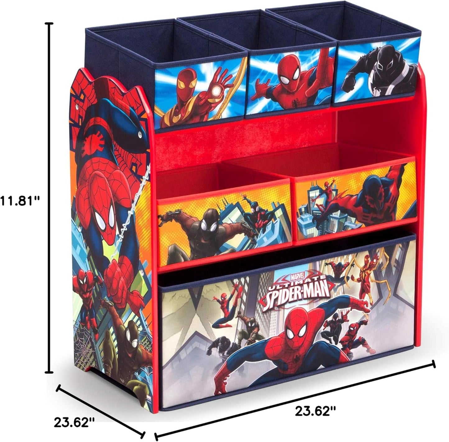 Delta Children Multi-Bin Toy Organizer, Marvel Spider Man