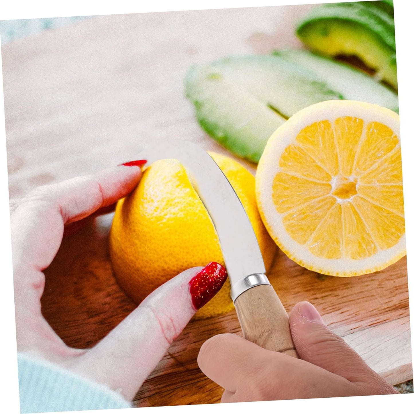 BESTOYARD Stainless Steel Fruit Knife Curved Pineapple Cutter Multifun