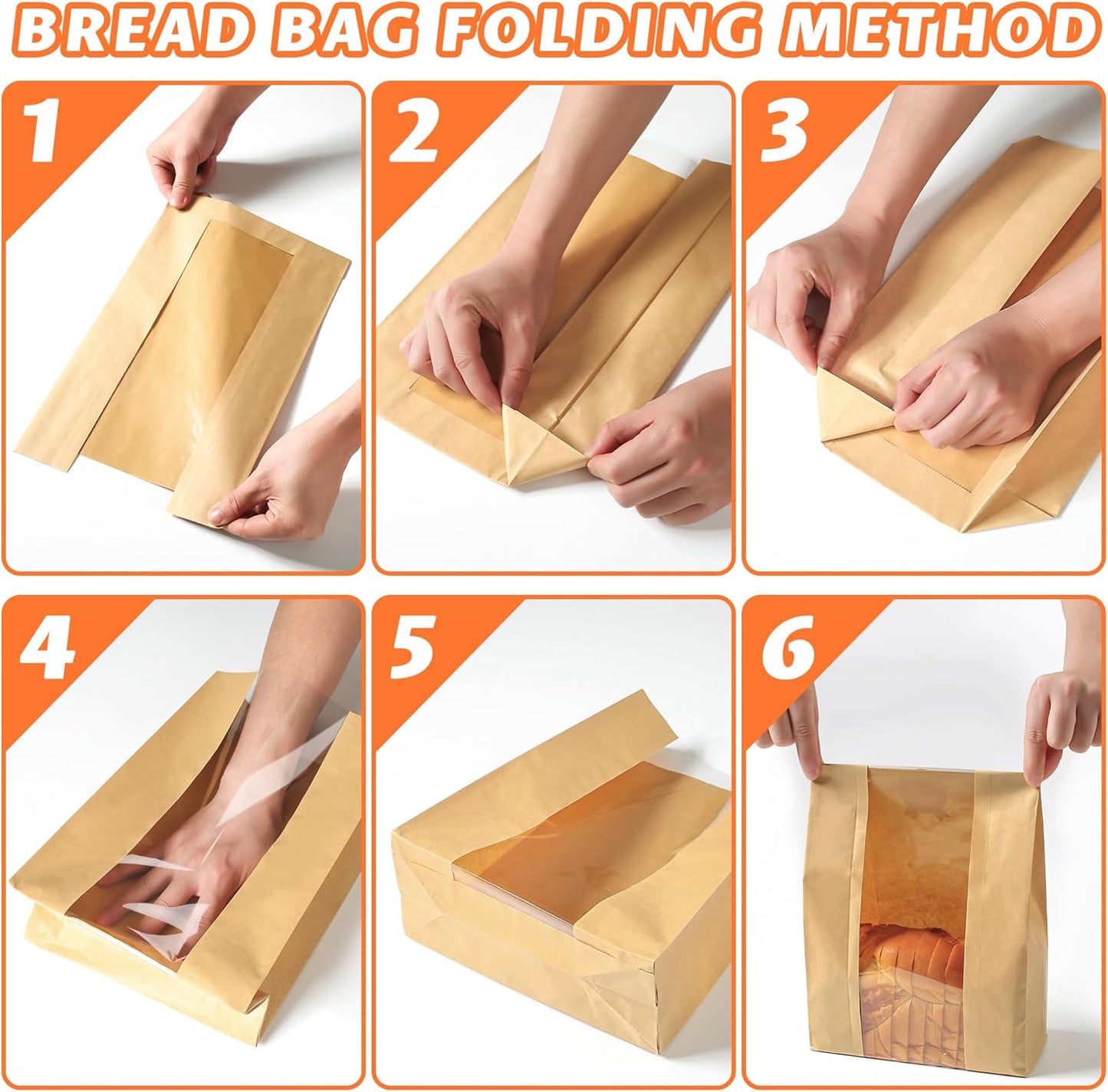 50 Pcs Bread Bags for Homemade Bread, Sourdough Paper With Window, 50% Thicker 13.7x8.2x3.7in A Large Bakery Bags Used for Storage Cookies & Snacks, 60 Cute Sealing Stickers With Ties | New2026, New2026, New2026, New2026, New2026, New2026