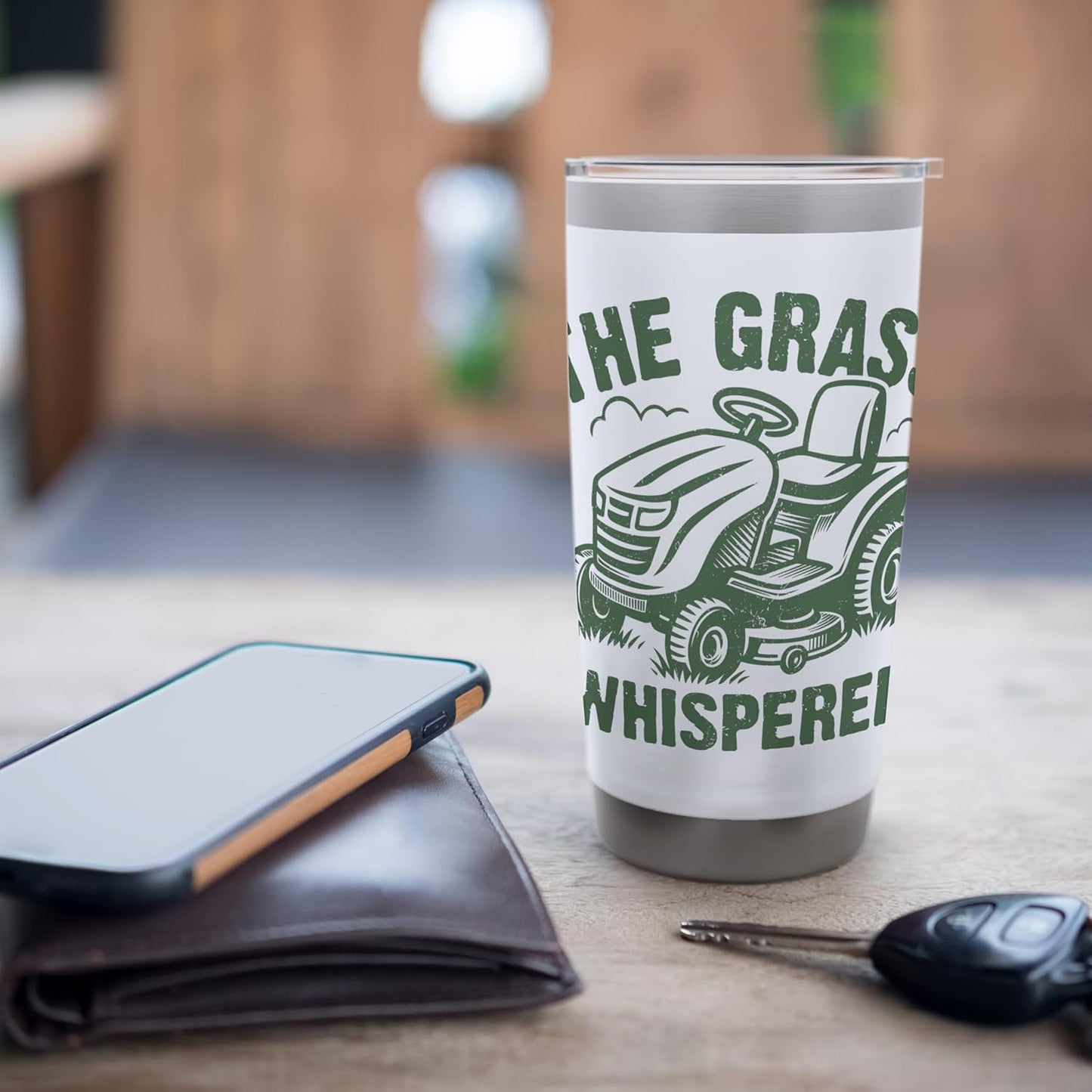 The Grass Whisperer Gardener Lawn Mowing Stainless Steel Insulated Tumbler