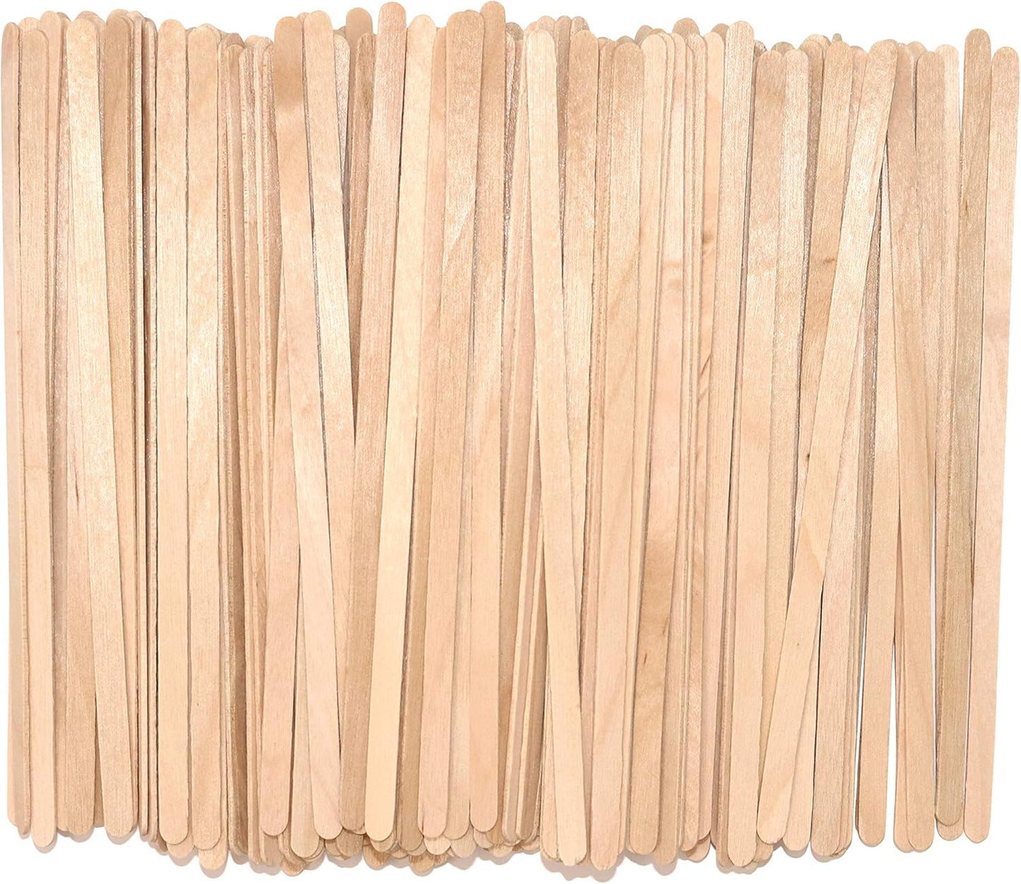 Wood Coffee Stirrers Stir Sticks - 1,000 Biodegradable Disposable Wooden Beverage Mixer with Round Ends, Made with Natural Birch Wood, Eco-Friendly BPA Free Swizzle Drinks Sticks (5.5 Inch)