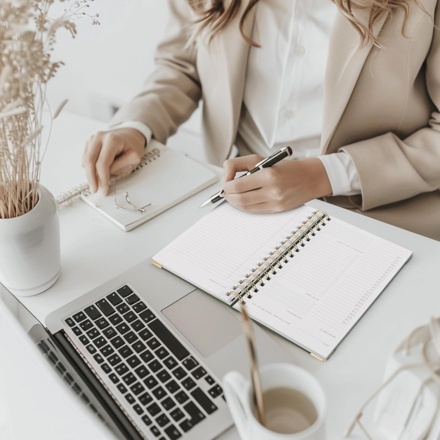 Aesthetic Daily Planner And Notebook With Hourly Schedule - Beautiful