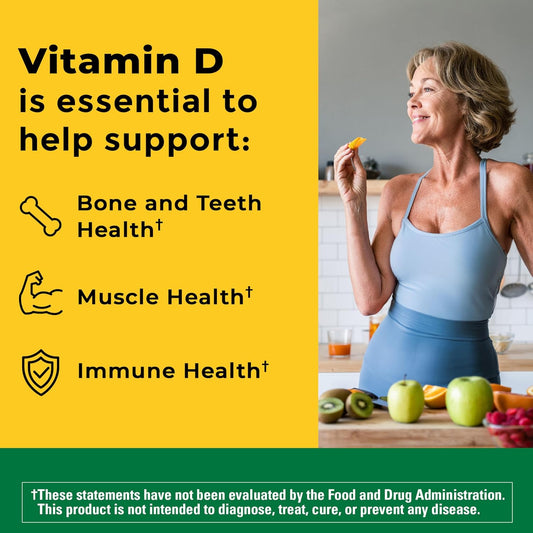 Nature Made Vitamin D3 5000 IU (125 mcg) Softgels, Extra Strength Vita