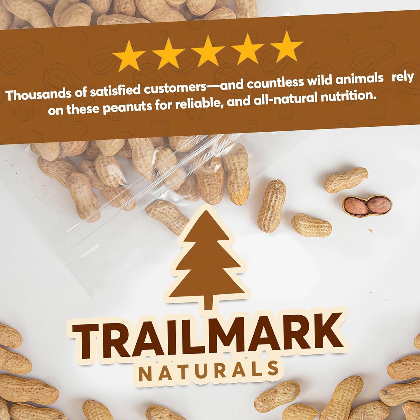 8 LB - Raw Peanuts For Squirrels, Raw In Shell Peanuts For Birds and Wildlife- Squirrel Food, Wild Bird Seed - Grown in The USA