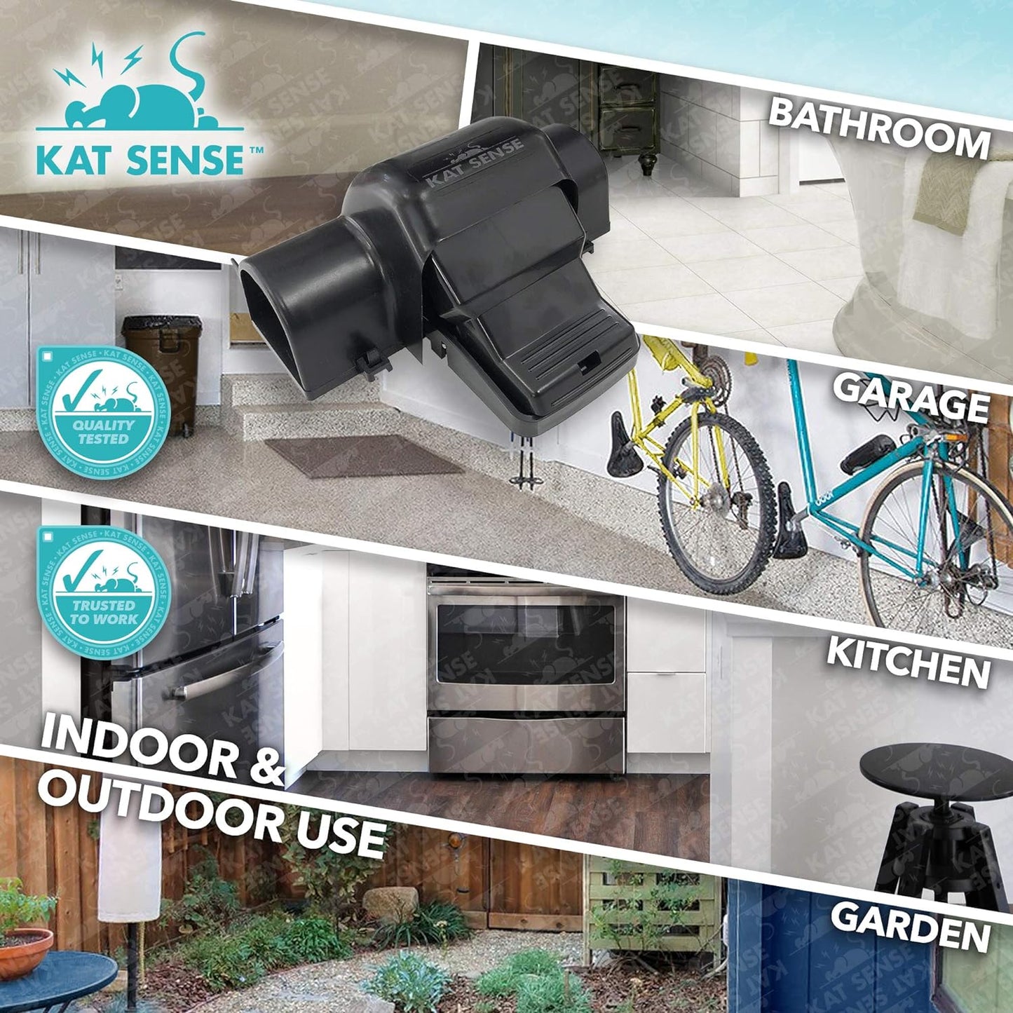 Kat Sense Covered Rat Trap & Chipmunk Trap, Prevents Accidental Trigge