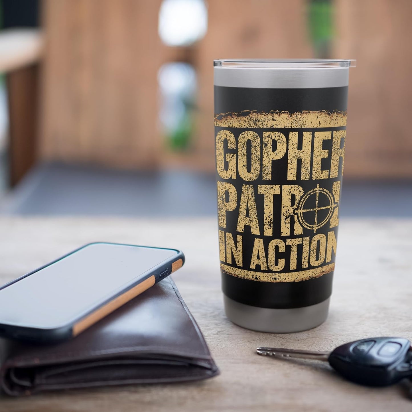 Pest Control Gopher Hunter Landscaper Gophers Stainless Steel Insulated Tumbler