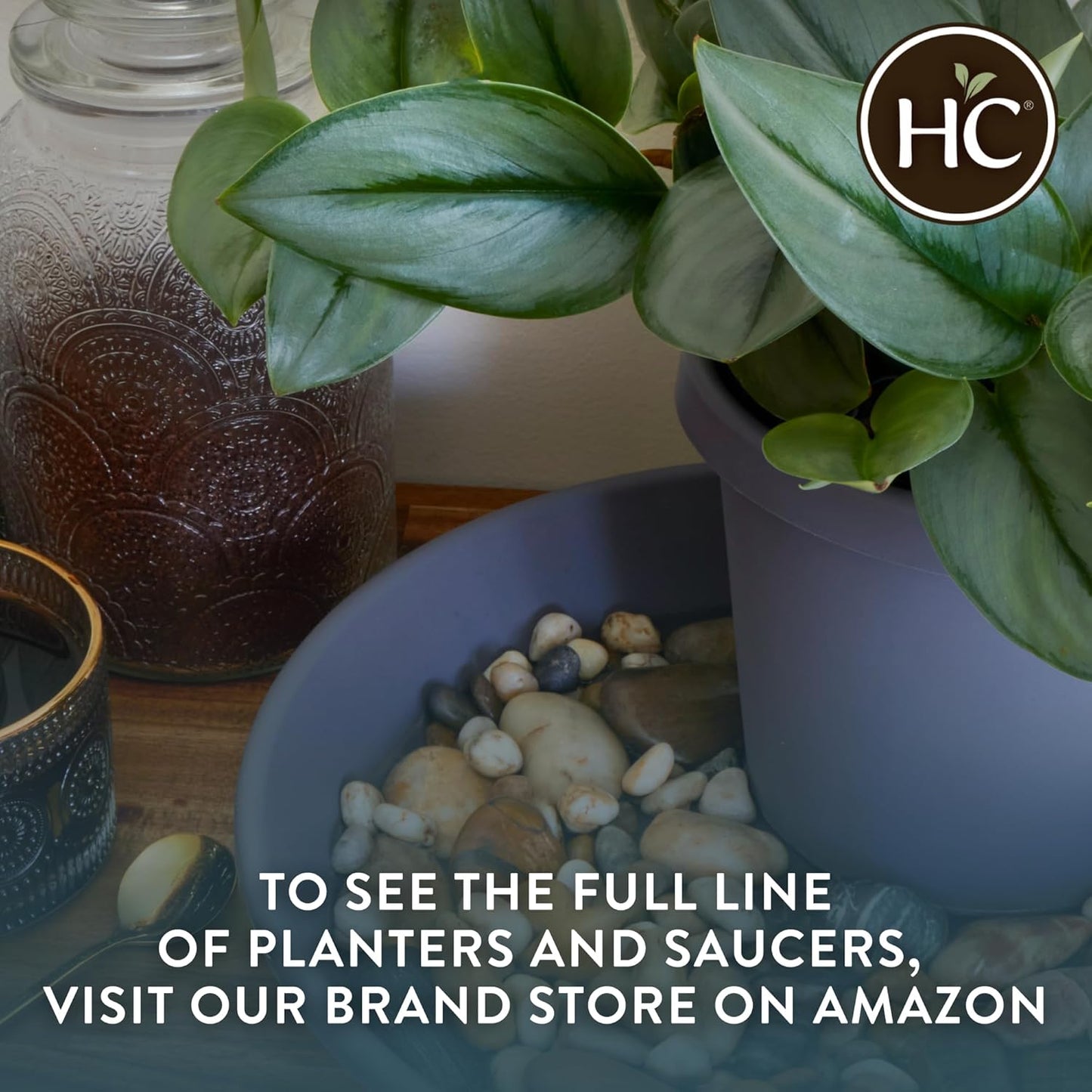 The HC Companies 14 Inch Classic Round Planter Pots with Drainage, Rol
