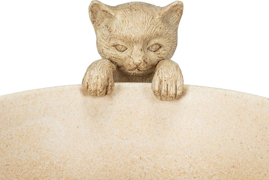 Abbott Collection 27-PEEK-450 Hanging Cat-Antq Wht-4" H, 4 inches H, Antique White