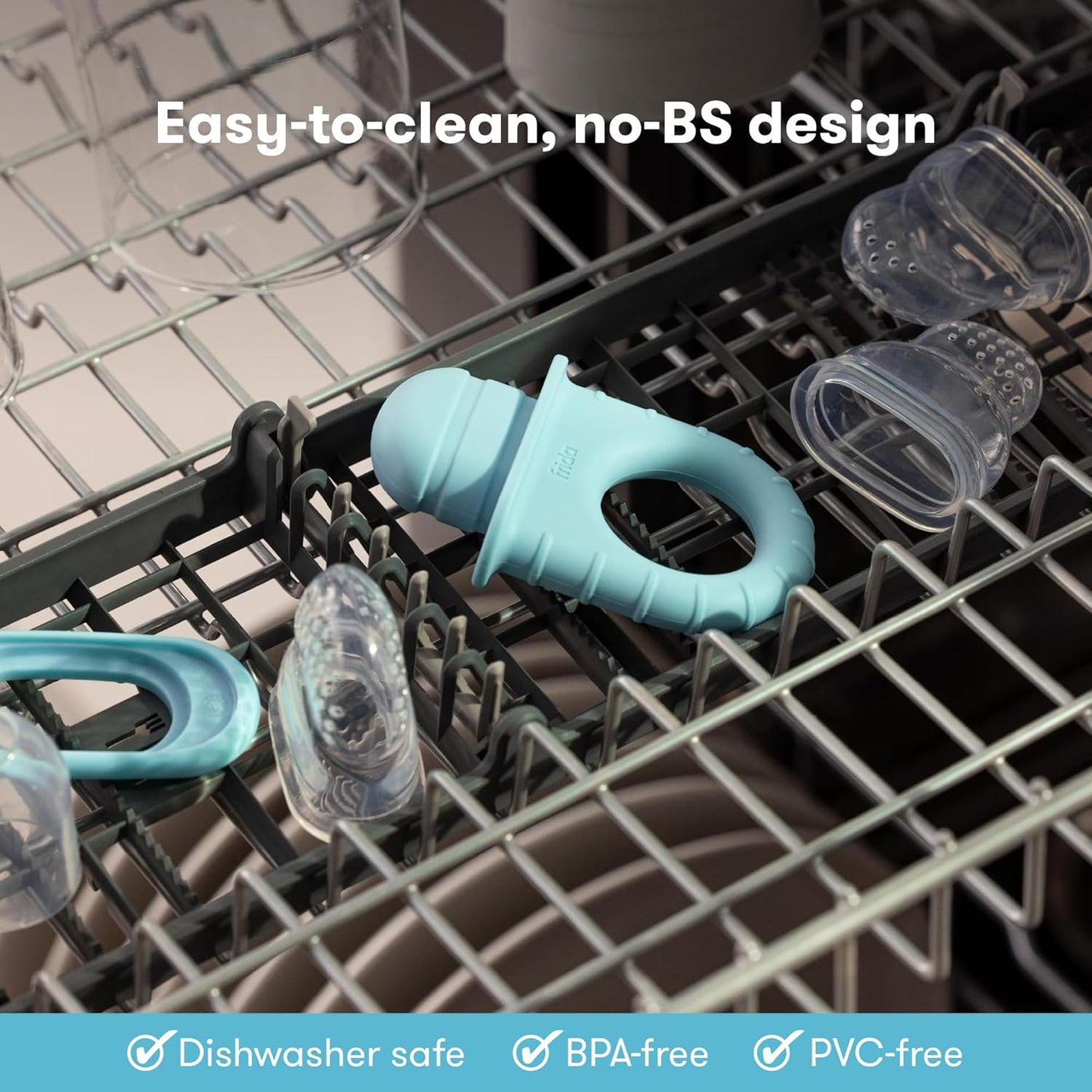 Frida Baby Push Pop Feeder, Baby Fruit Food Feeder to Safely Introduce