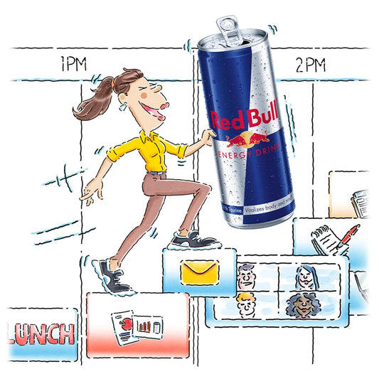 Red Bull Energy Drink with 80mg Caffeine plus Taurine & B Vitamins, 8.4 Fl Oz, Pack of 4 Cans