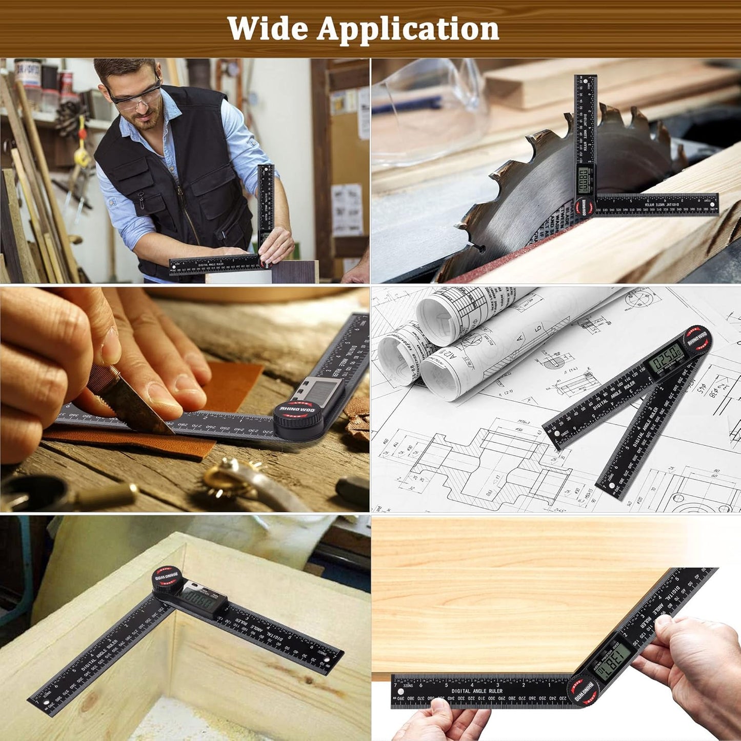 Digital Angle Finder Protractor, Angle Measuring Tool for Woodworking/