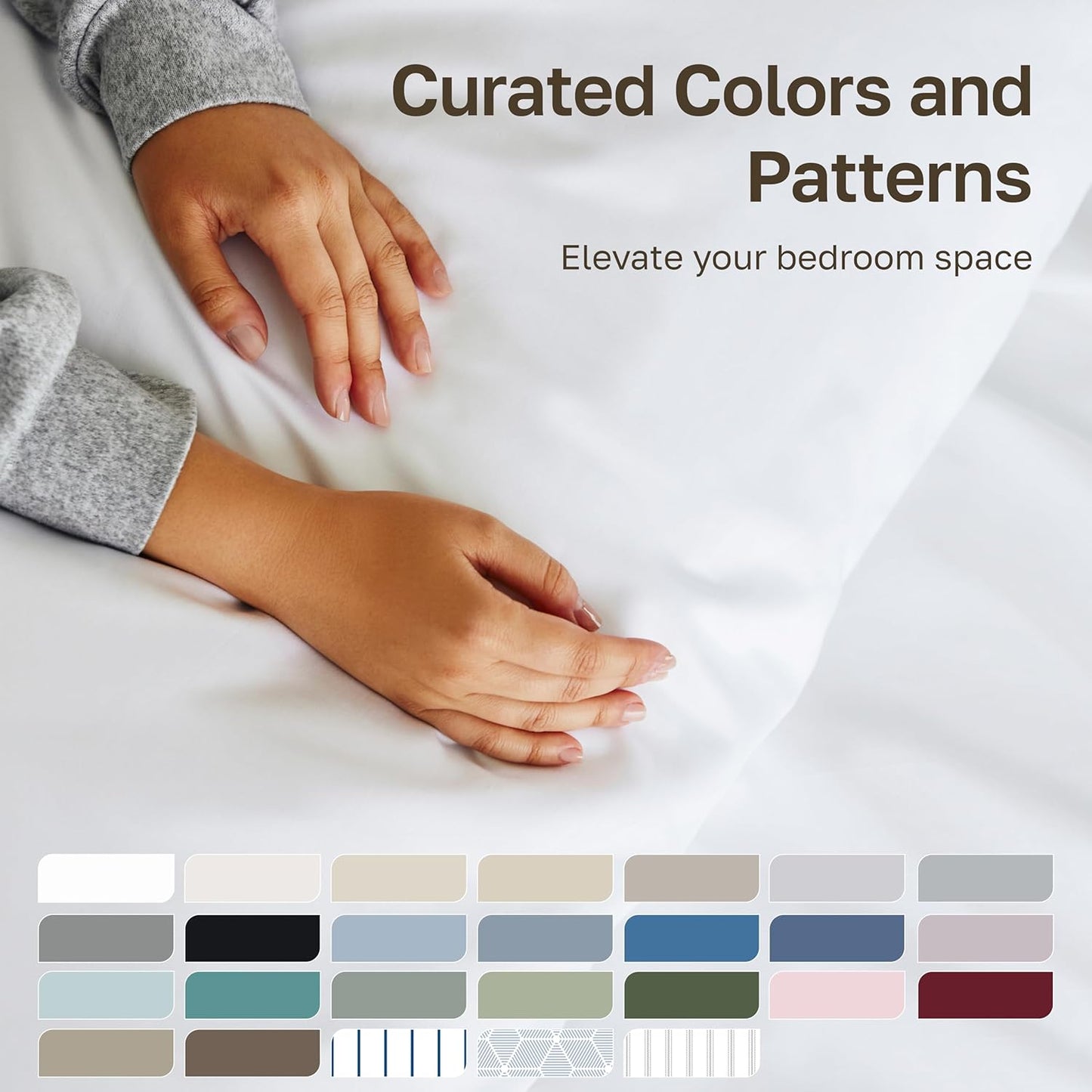 California Design Den Queen Sheet Set - Luxury 600 Thread Count Sateen, 100% Cotton Deep Pocket Queen Sheets with All Around Elastic, Snug Fit, Hotel Quality Bedding Set - White