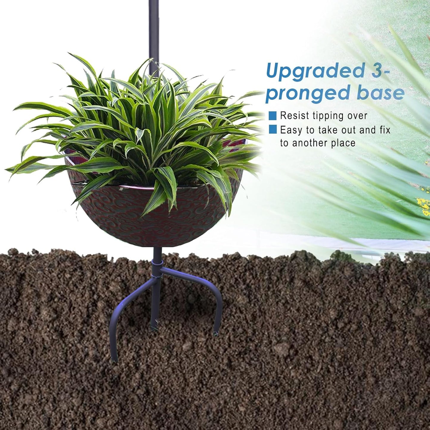56.3 Inch Outdoor Bird Bath and Bird House Combo with Planting Pot, Metal Bird Bath with Bird House and Planting Pot 3 in 1, Suitable for Garden Yard Terrace Decoration.
