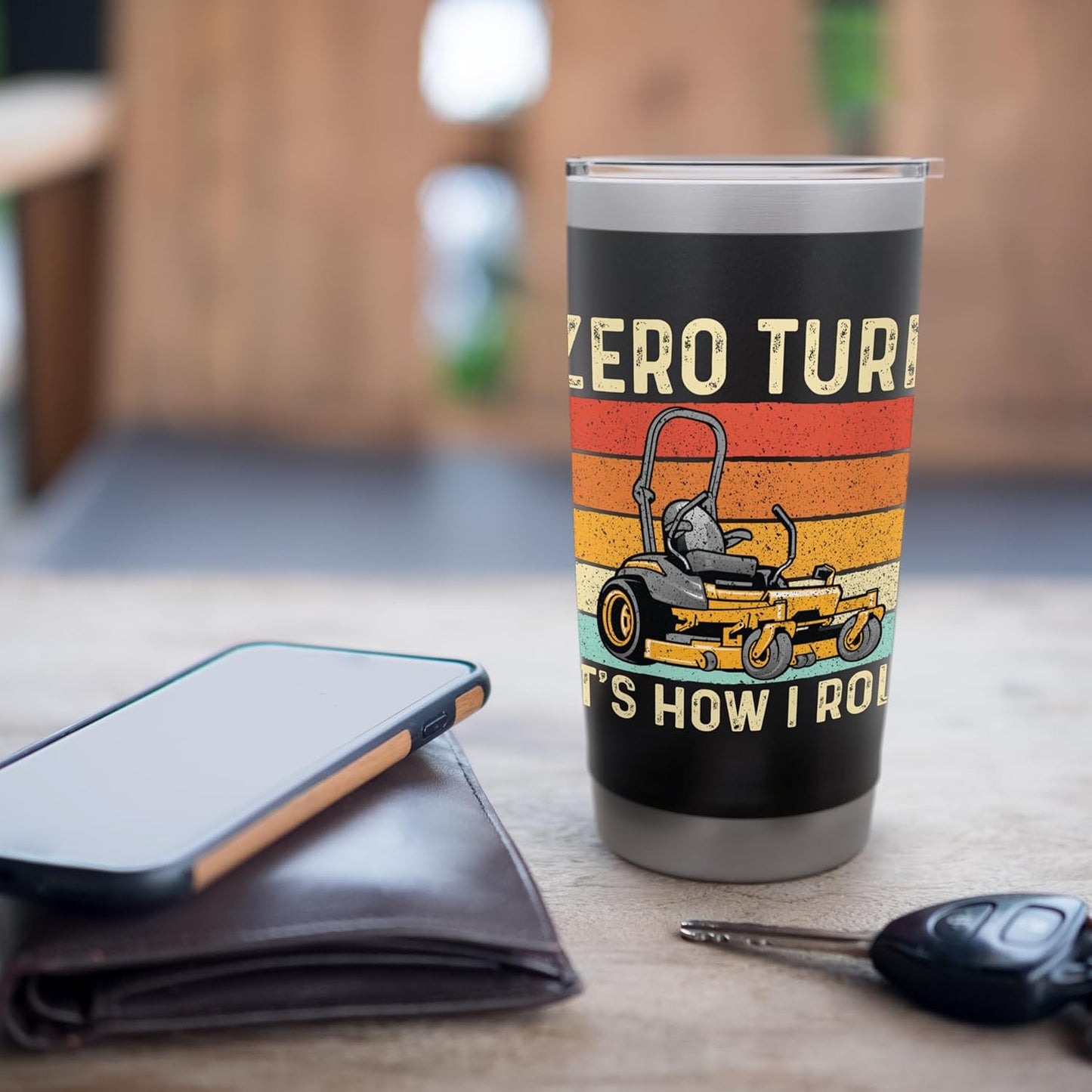 Zero Turn It's How I Roll - Landscaper Gardener Lawn Mowing Stainless Steel Insulated Tumbler