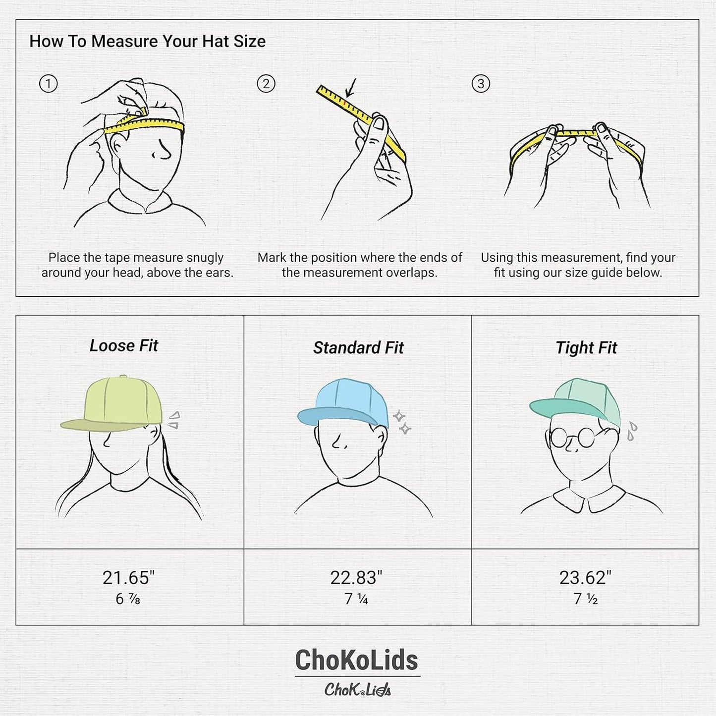 CHOK.LIDS Flat Bill Visor Classic Snapback Hat Blank Adjustable Brim H