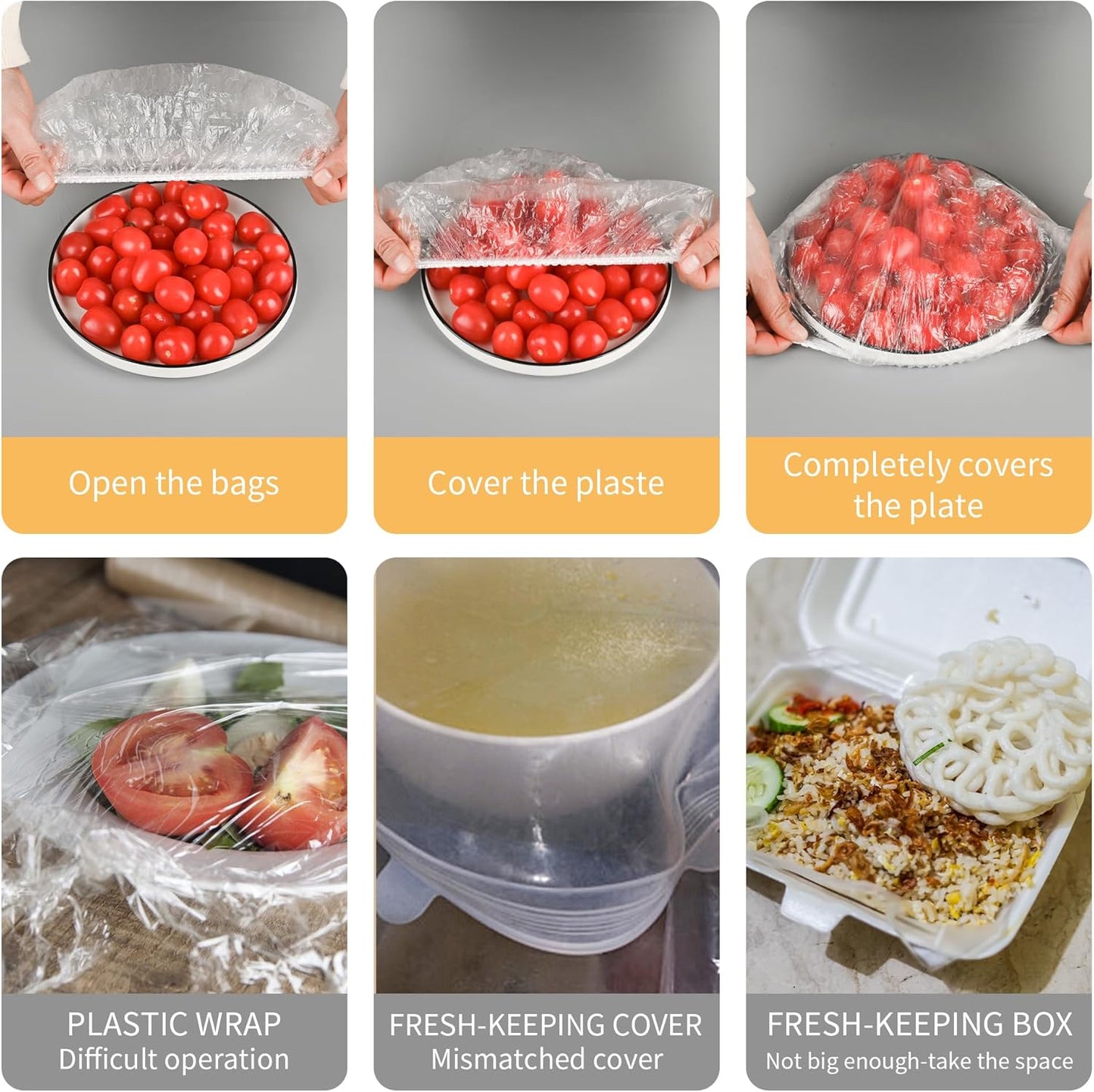 200 Bowl Covers Shower Caps for Sourdough Bread Proofing Large Elastic Reusable Plastic Wrap for Food Storage Baking Rising Meal-Prep Fermentation BPA-Free Keep Food Fresh