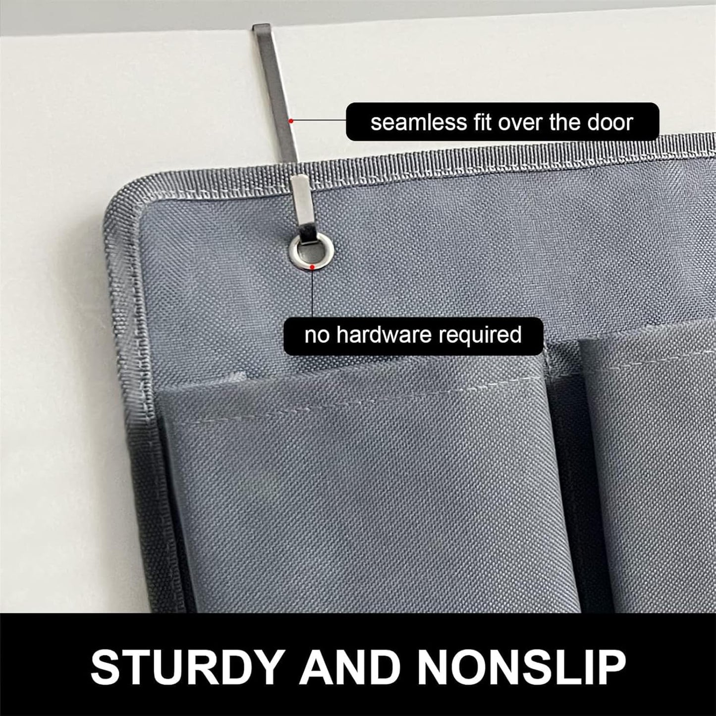Bedside Organizers Case Storage with 10 Pockets and Hooks Easy Install