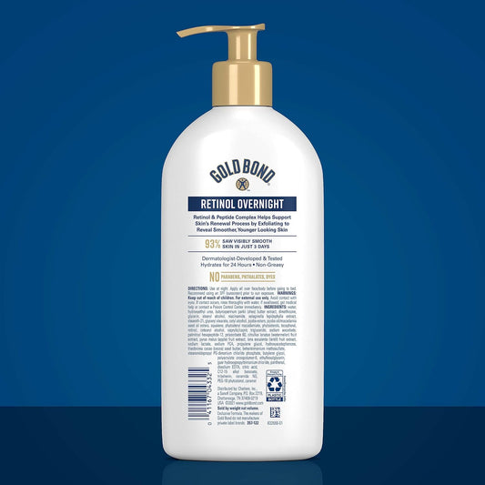 Gold Bond Age Renew Retinol Overnight Body & Face Lotion, Retinol Face