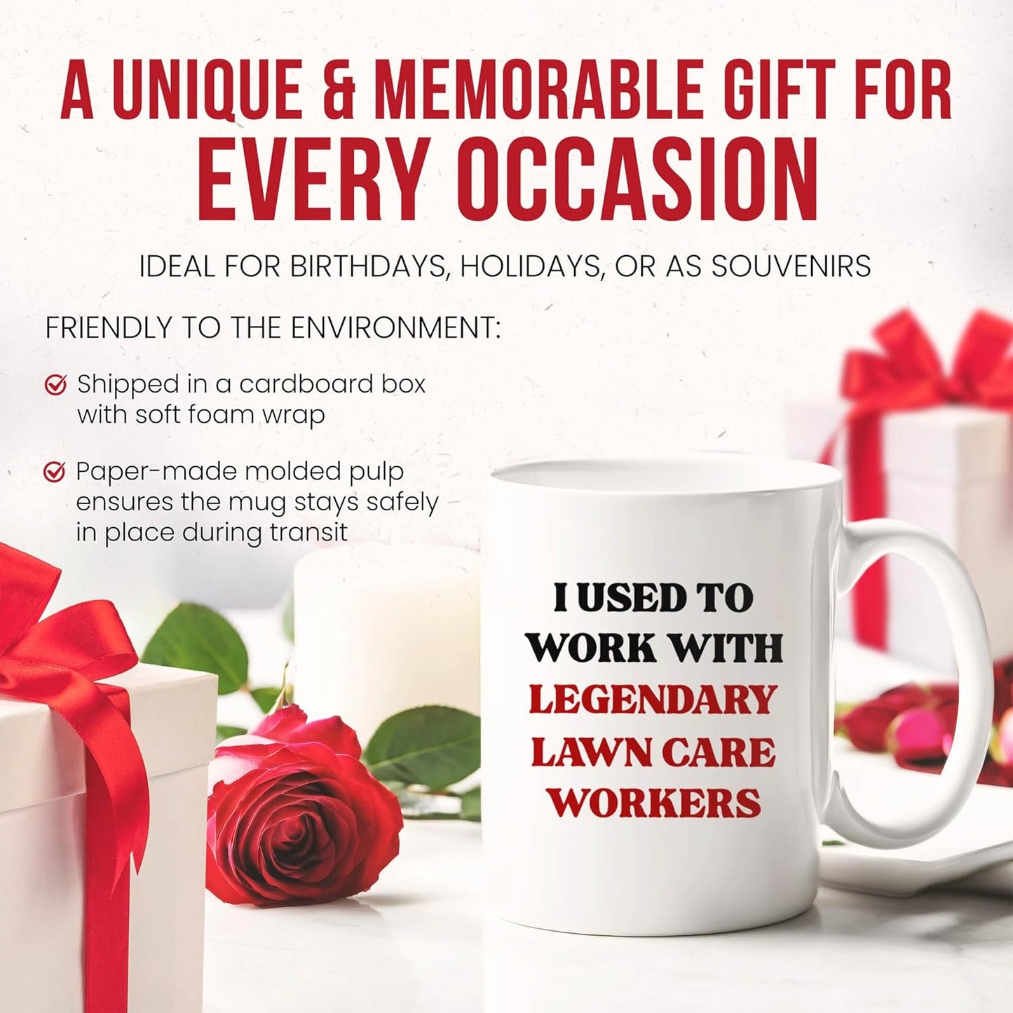 Retired Lawn Care Worker Mug - Gardening Specialist Coffee Cup - Funny Gift From Family - Designer Tea Mugs - Maintenance Cups - 11 Oz Ceramic Gifts For Plant Lovers, Birthday, Him, Her, Christmas