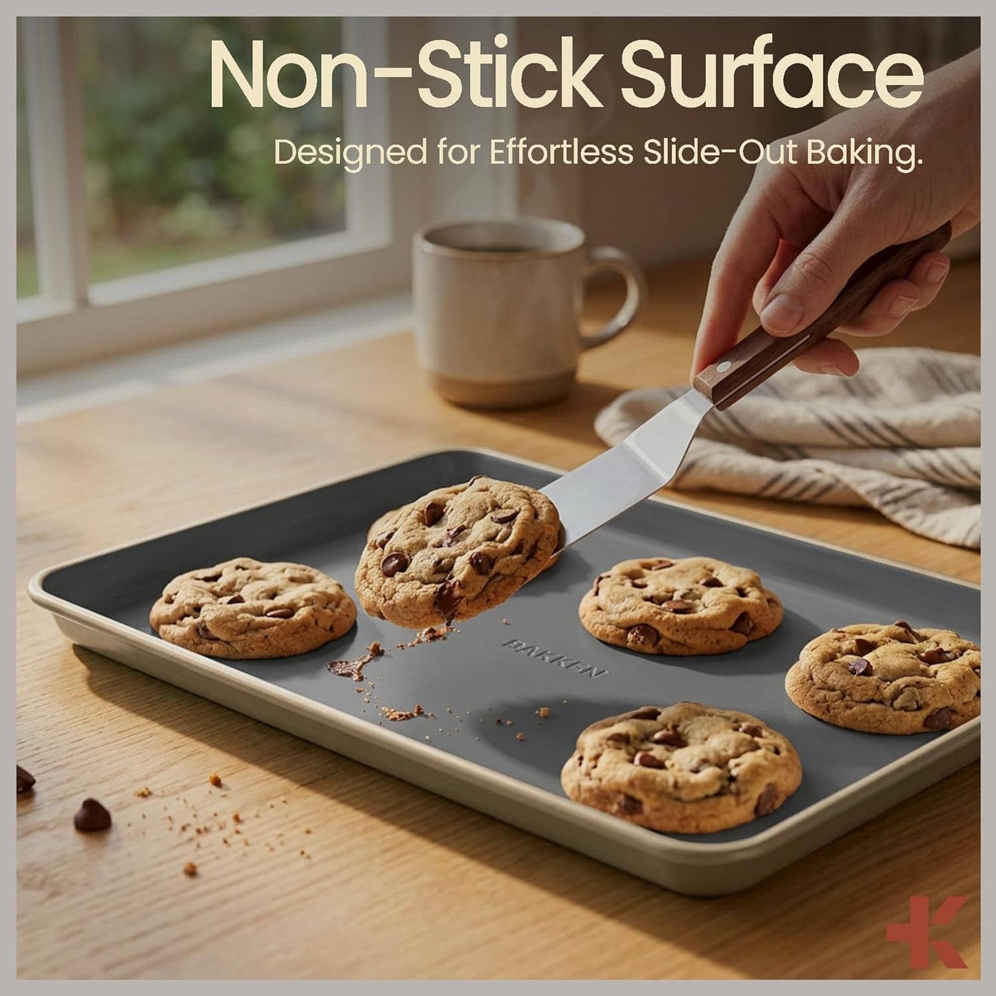 Bakken 8-Piece Ceramic Coated Bakeware Sets, Nonstick Aluminized Steel