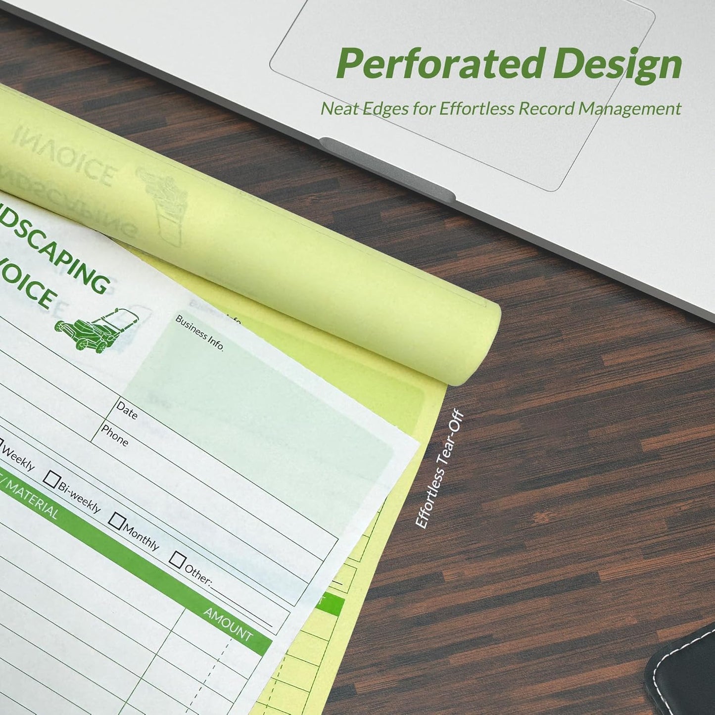 Professional Garden Invoice Receipt Book, Landscaping Invoice Book for