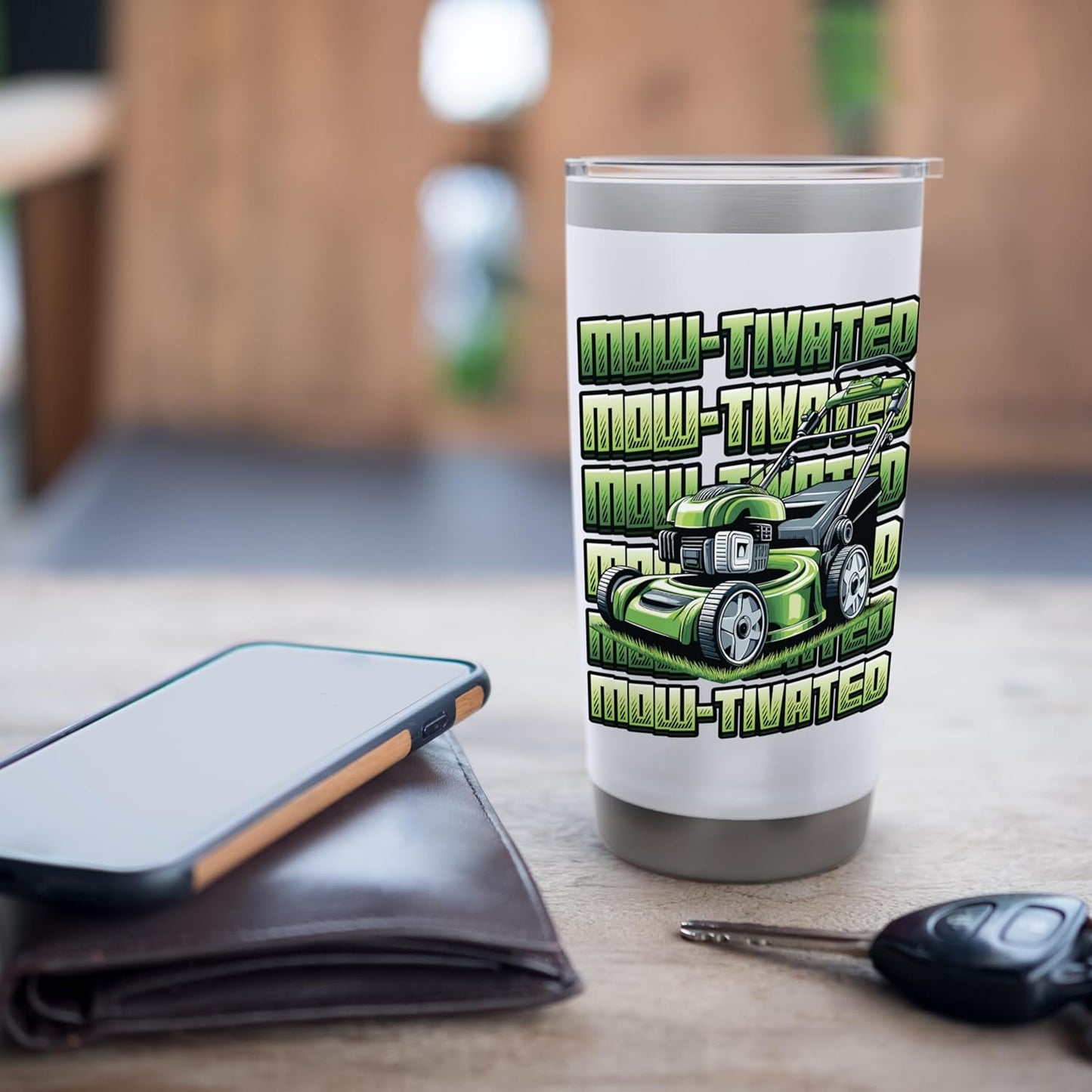 Mowtivated Mowing Lover Lawn Mowing Stainless Steel Insulated Tumbler