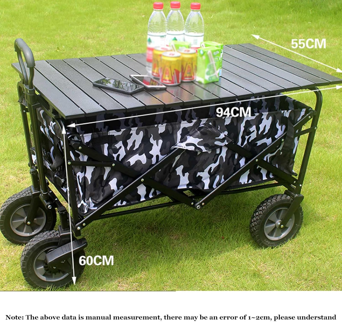 Freestanding Garden Cart Outdoor l Folding Beach Wagon Portable Heavy-