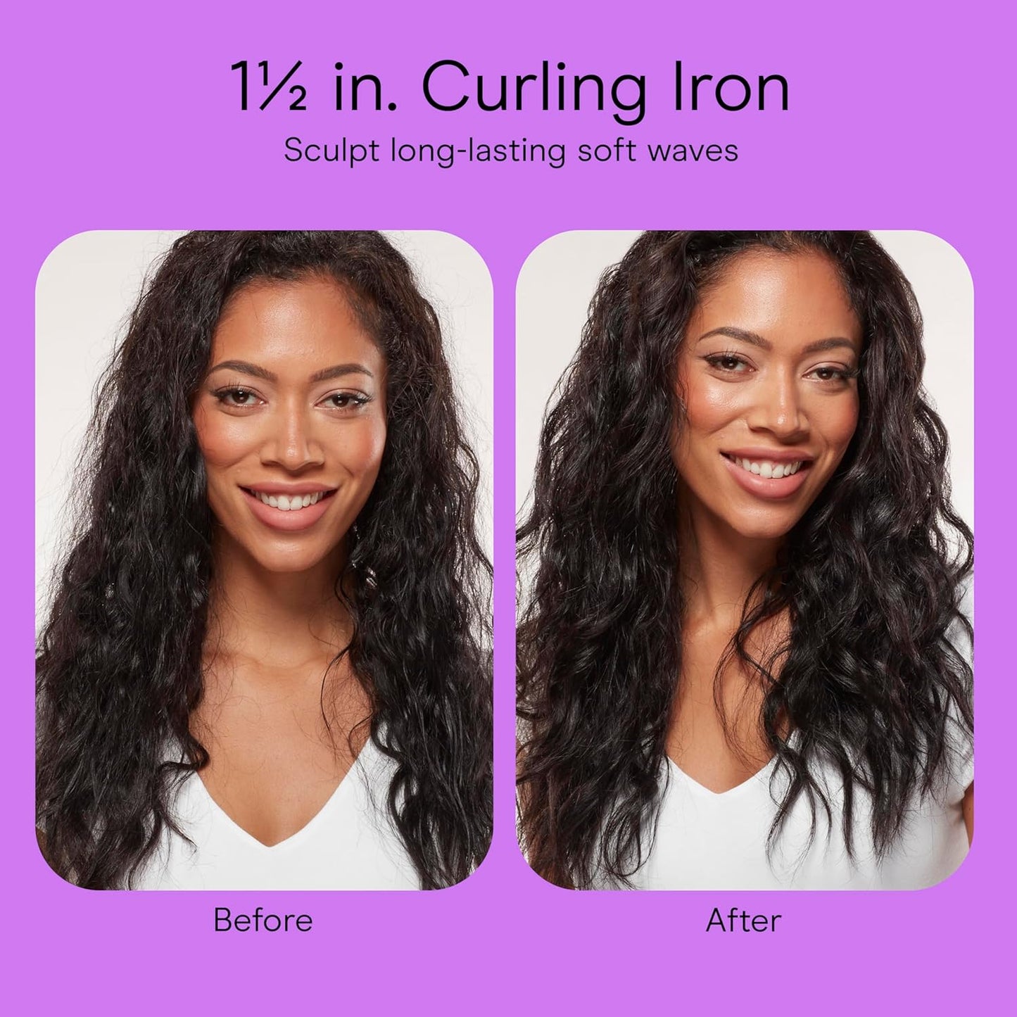 Conair Double Ceramic 1 ½-Inch Curling Iron, 1 ½-Inch Barrel Creates S