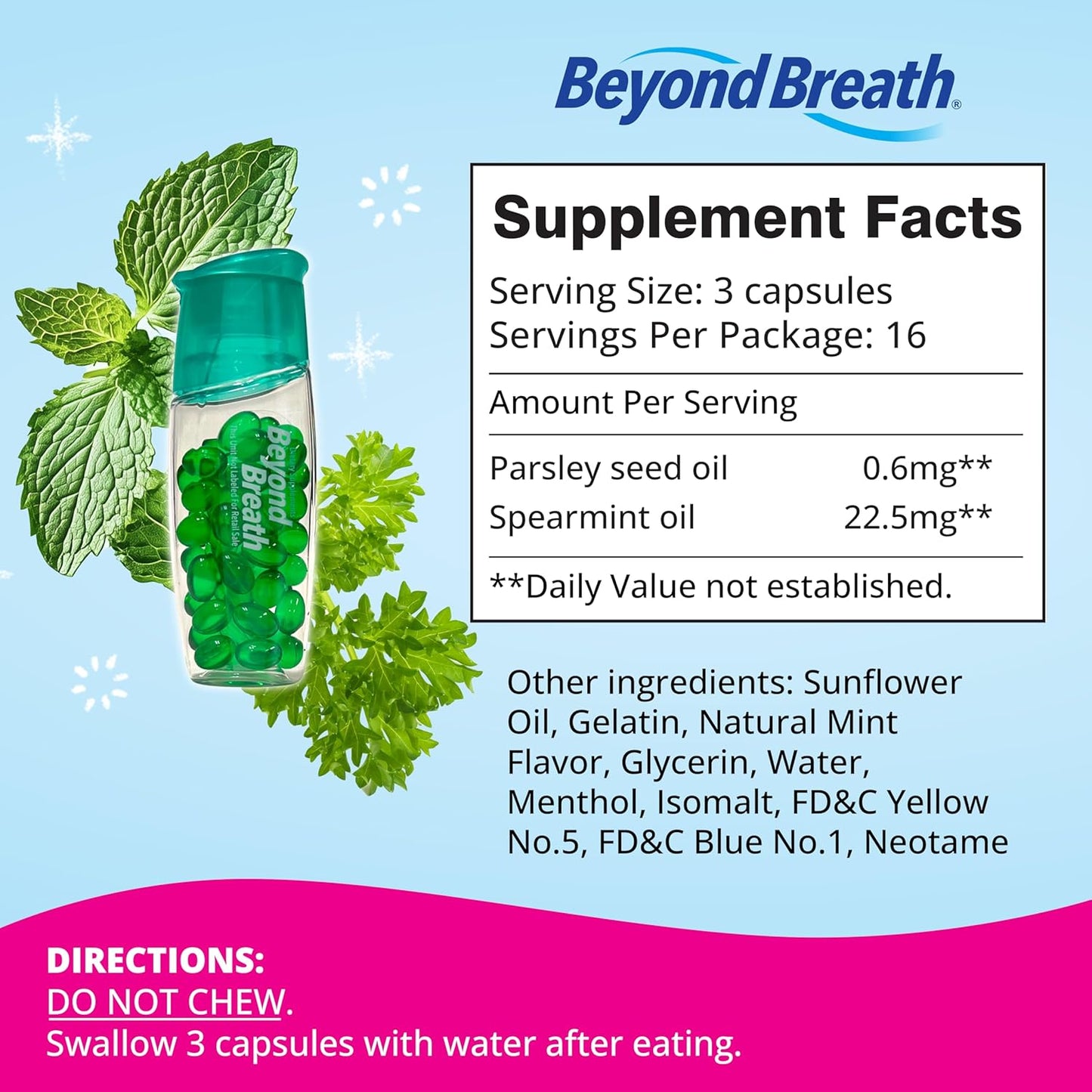 Breath Freshening Capsules, Fresher Breath From Inside-Out, Even Works