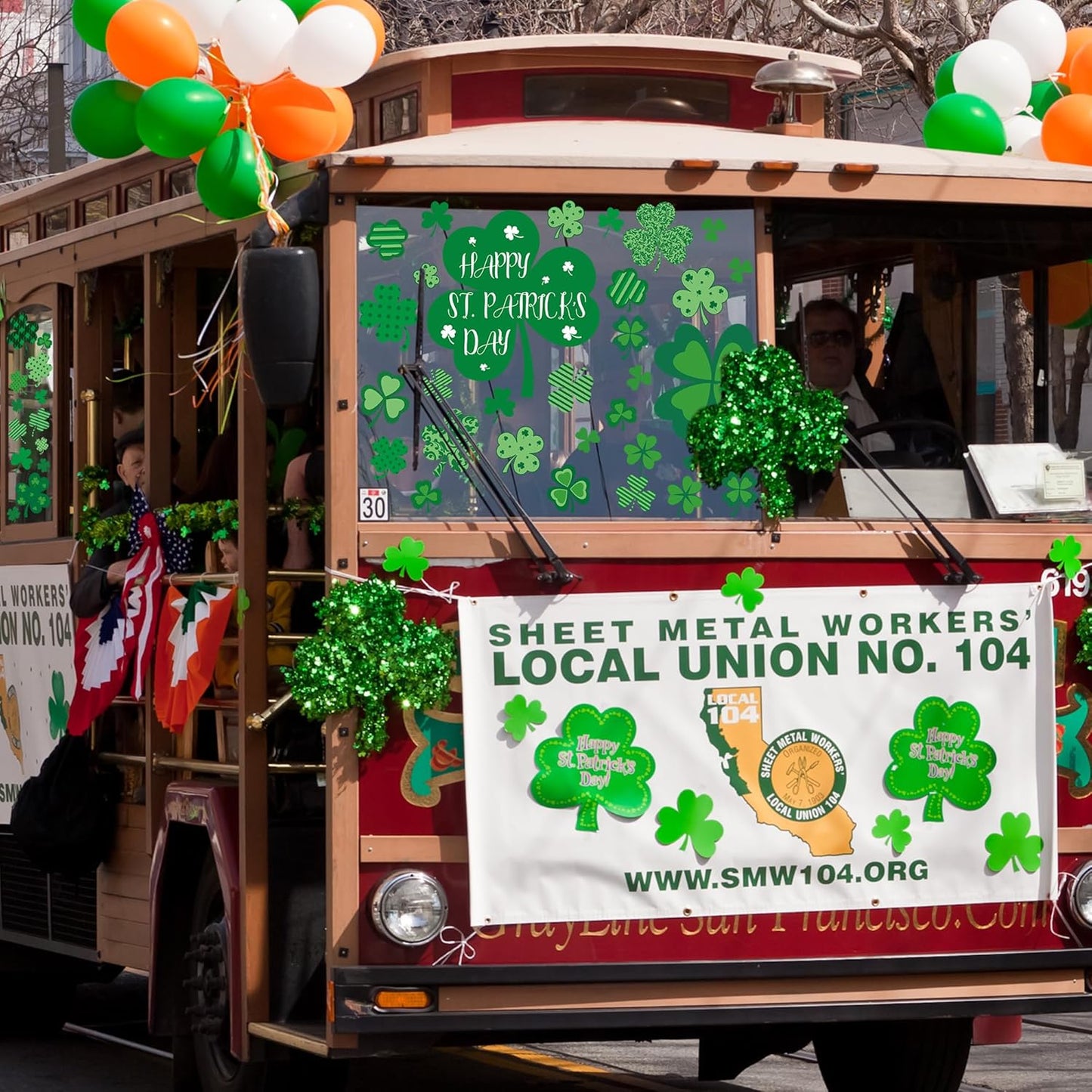 9 Sheets St Patricks Day Window Clings, 116 PCS St Patrick's Day Shamrock Window Stickers for St Patricks Day Decorations, Green Static Spring Window Clings for Glass Windows Decor