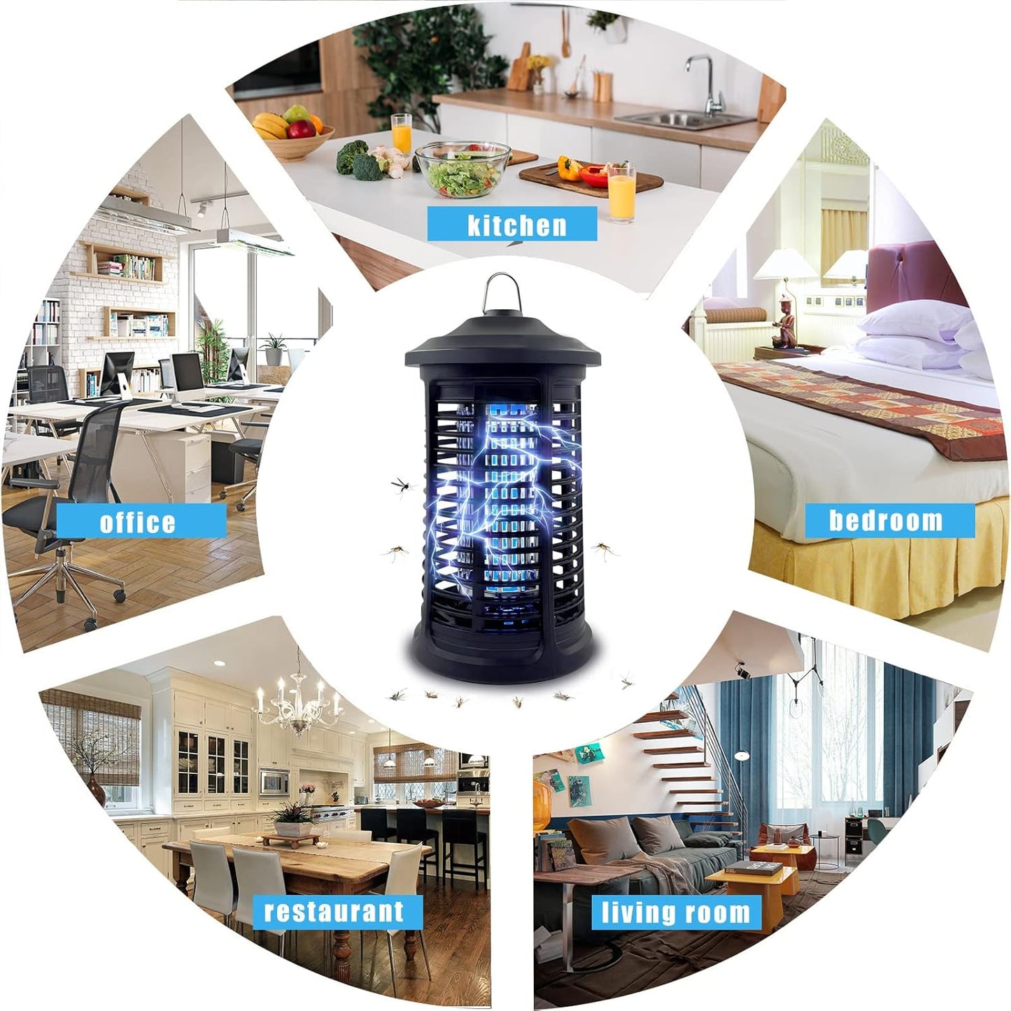 Electric Bug Zapper Indoor/Outdoor, 4200V High Powered Mosquito Zapper