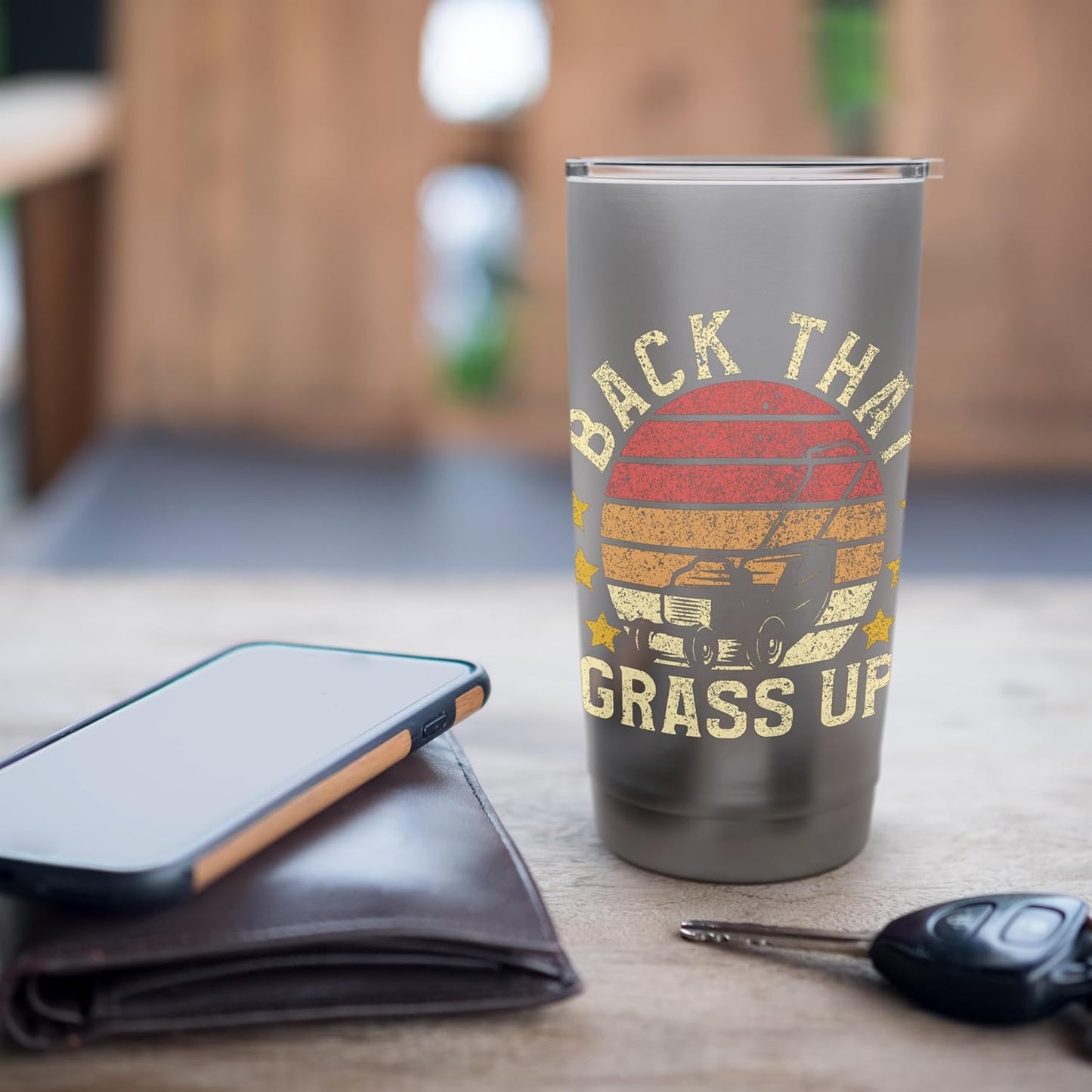 Back That Grass Up Gardening Dad | Lawn Care & Landscaping Stainless Steel Insulated Tumbler