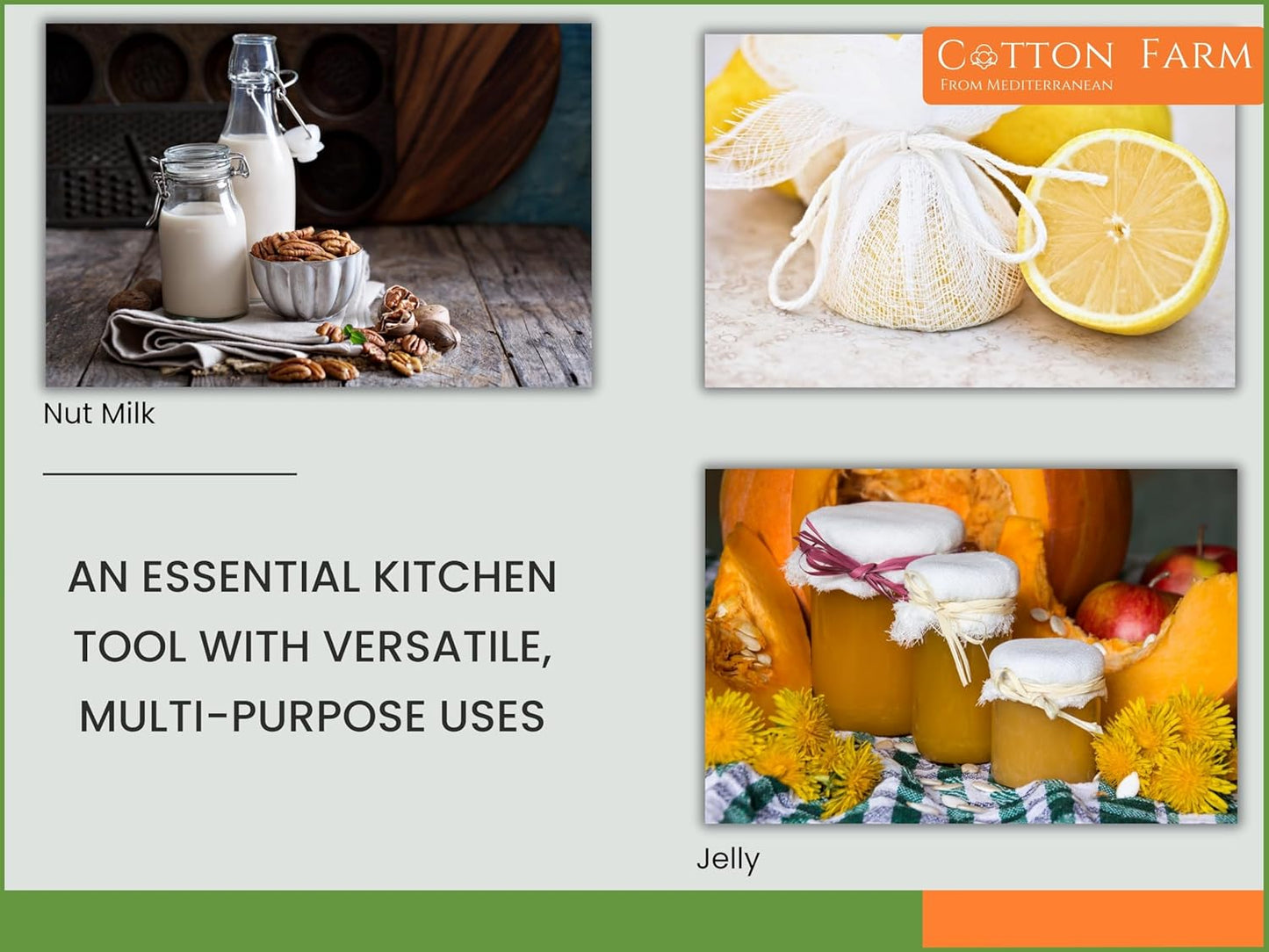 Cotton Farm Grade 100 XL Cheese Cloth for Straining & Cooking; 36x36 Inch; 100% Unbleached Cotton Cheesecloth; Reusable with Finished Edges, Butter Muslin