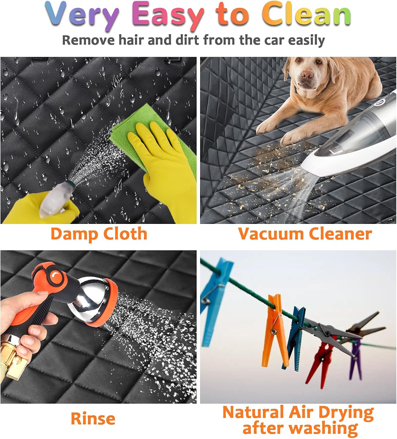 URPOWER Dog Car Seat Cover for Pets 100% Waterproof Seat Cover Hammock