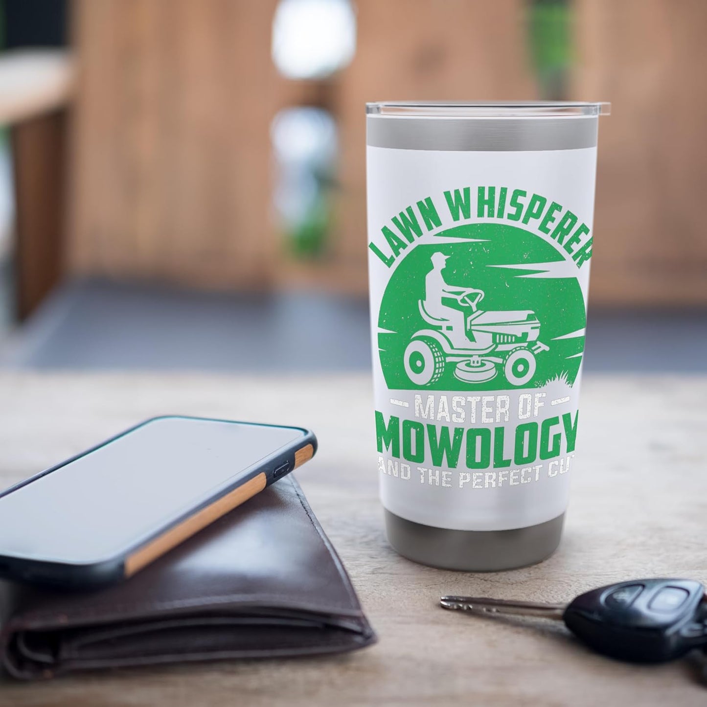 Lawn Whisperer Master Of Mowology And Perfect Cut Landscaper Stainless Steel Insulated Tumbler