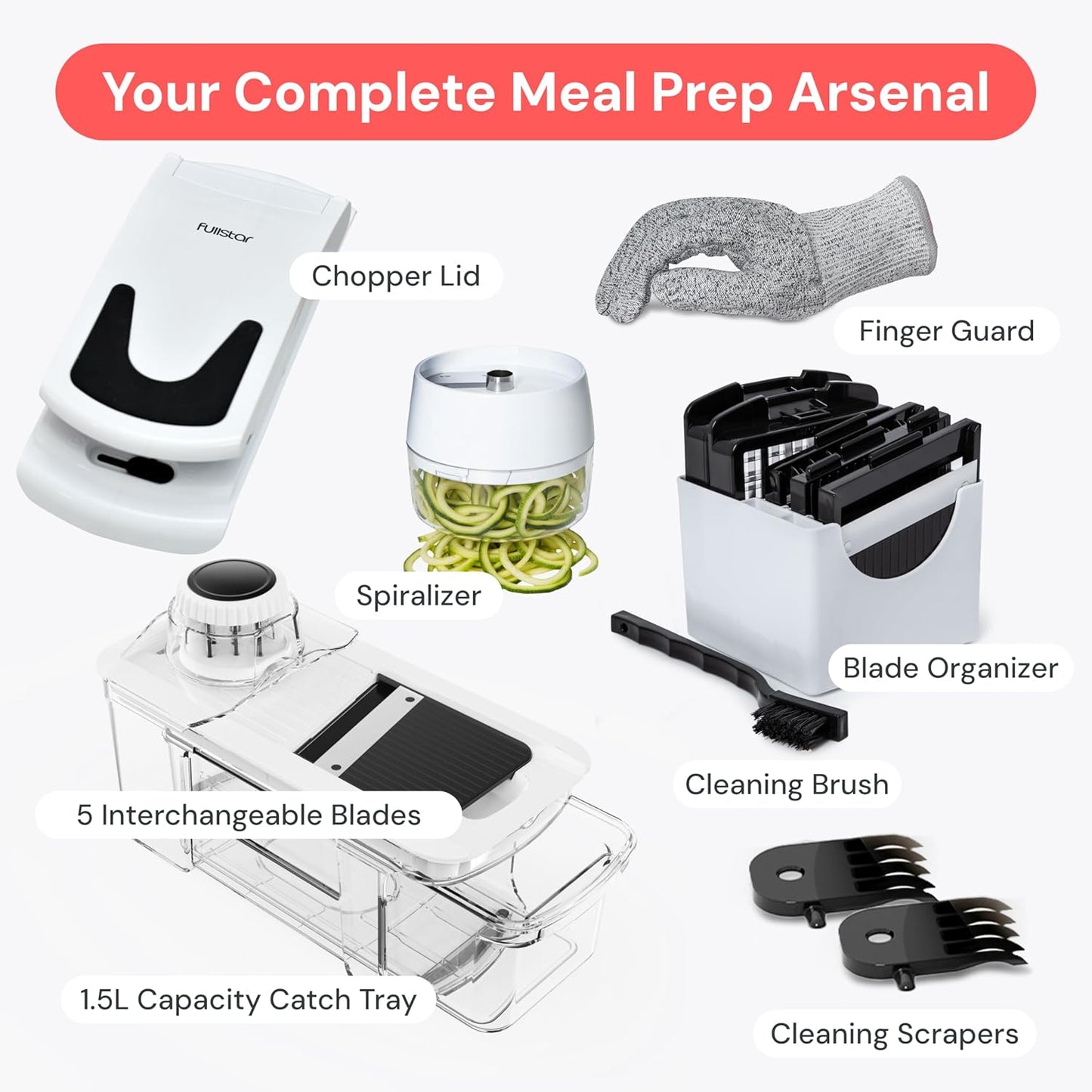 Fullstar XL Vegetable Chopper & Mandoline Slicer – Vegetable, Onion, P