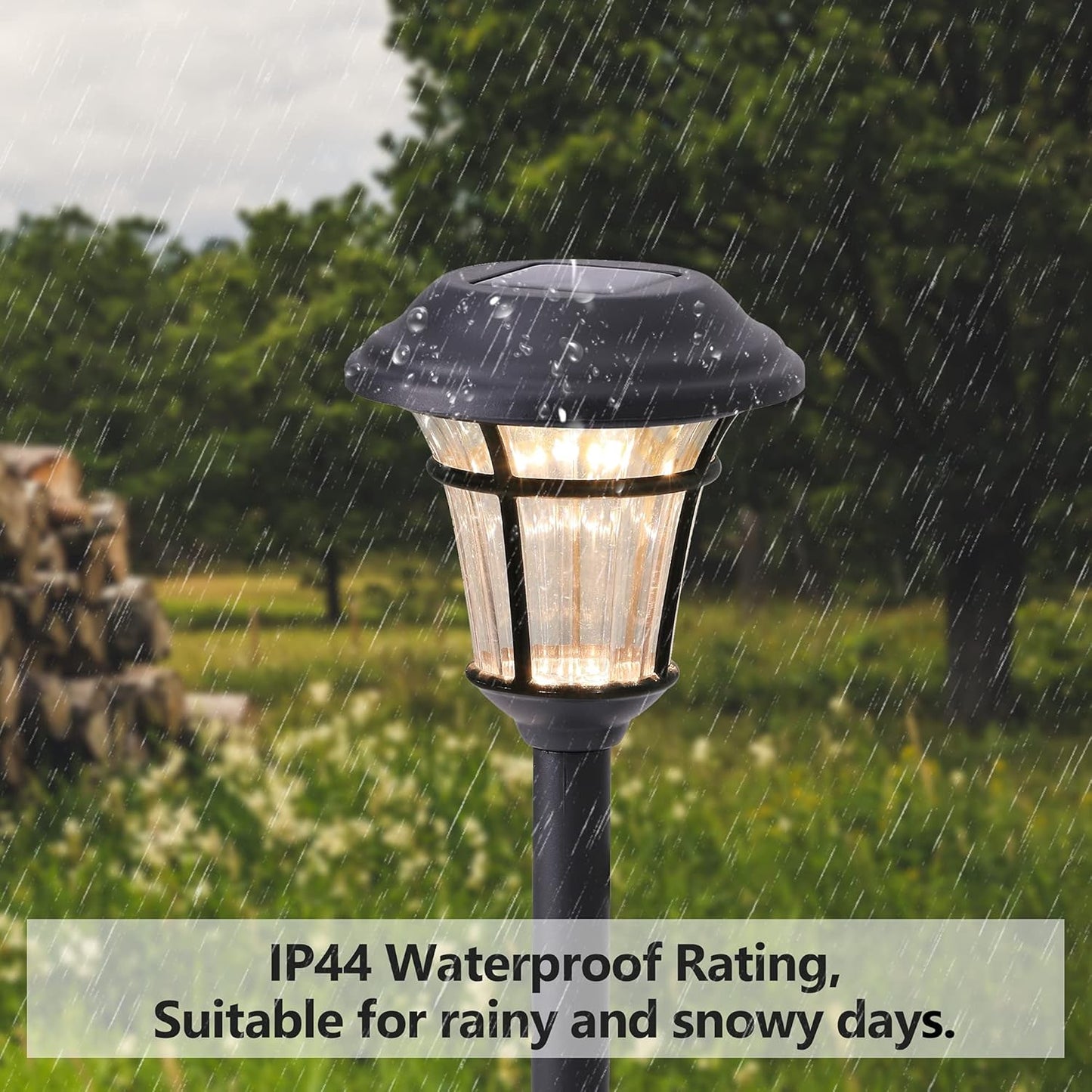 MAGGIFT 12 Pack Solar Pathway Lights Outdoor Solar Garden Lights for P