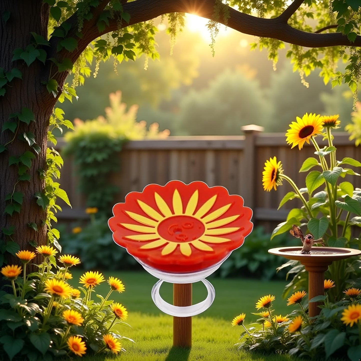 Yellow Hummingbird Feeder,Creative Portable Feeding Water Tool Bird Accessories Plastic with Ring Handheld Birds Water Feeder Wild Bird Feeders