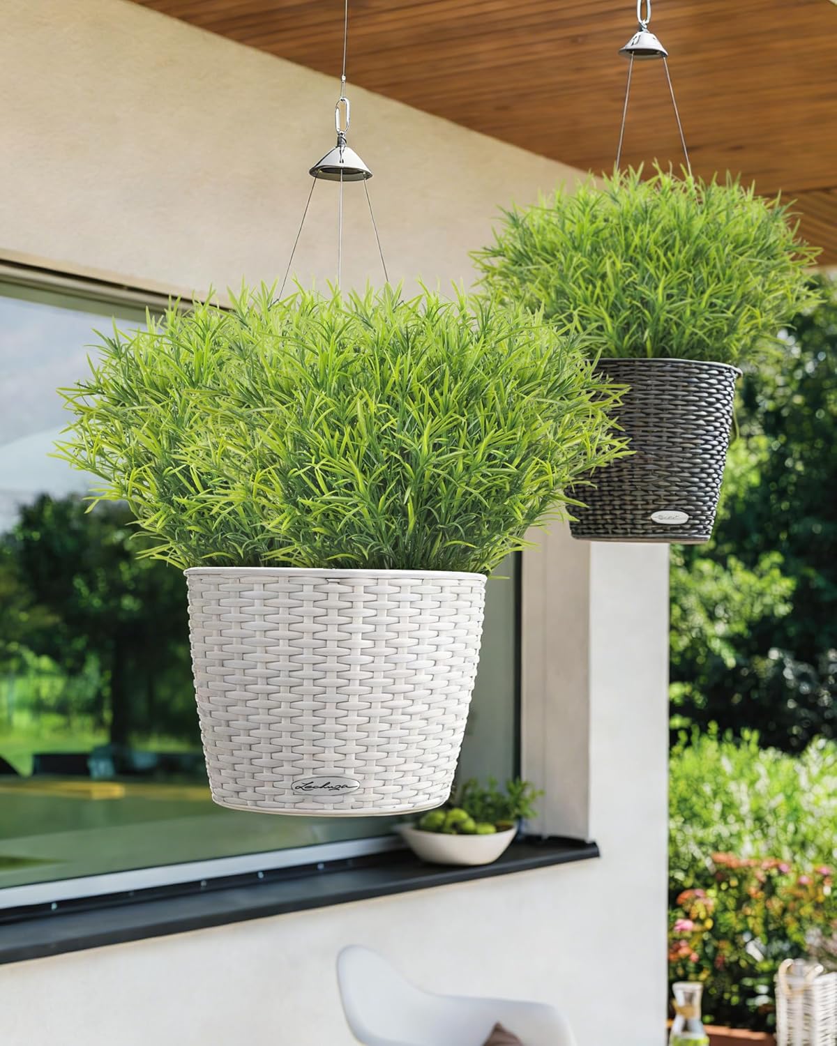 20 Bundles Artificial Rosemary Stems Boxwood Shrubs Grass UV Resistant, Artificial Greenery Stems Fake Plants Faux Plastic Greenery for Indoor Outdoor Wedding Pot Porch Fence Hanging Planter