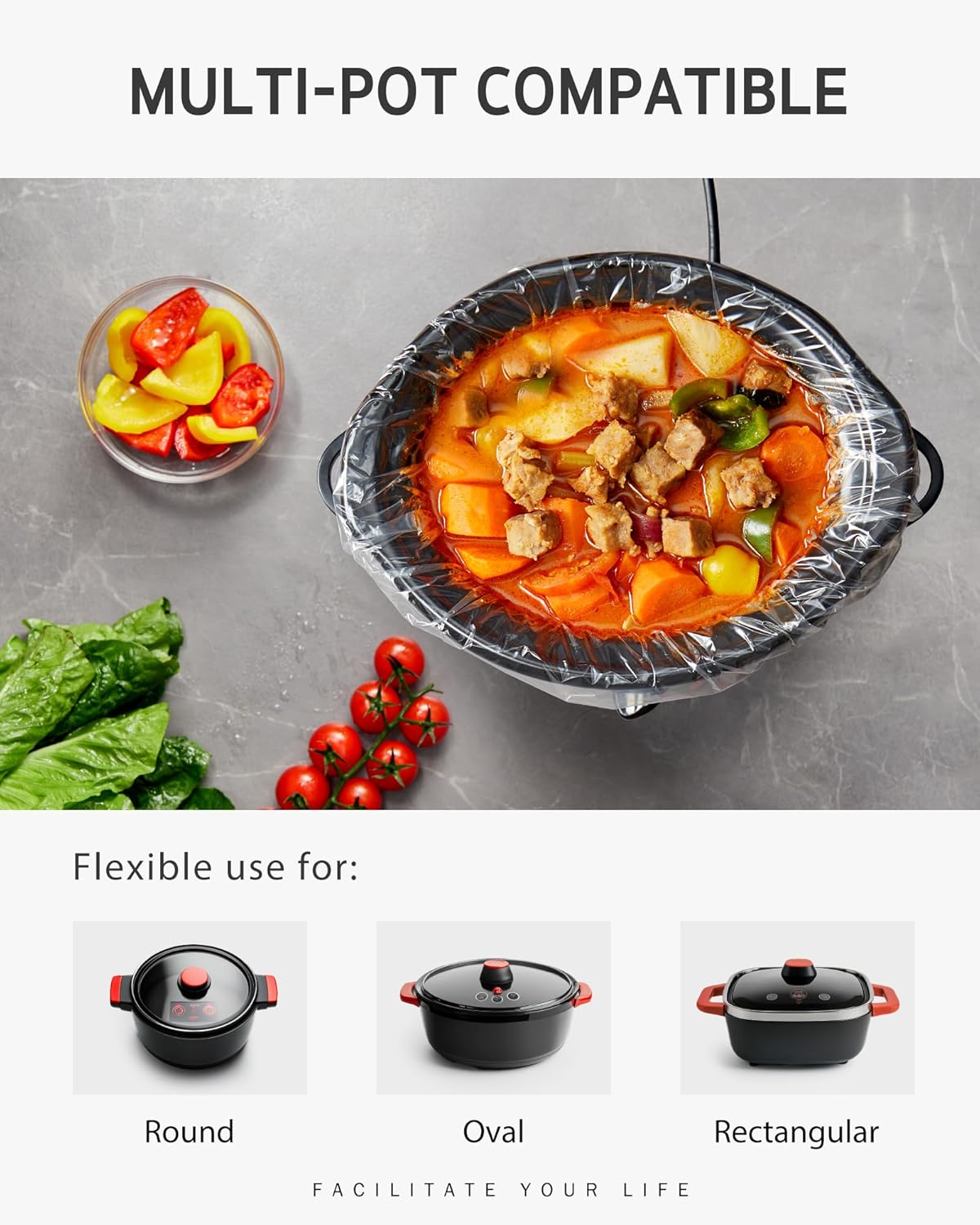 Syntus Crock Pot Liners, 20 Count 13" x 21" Large Size Slow Cooker Lin