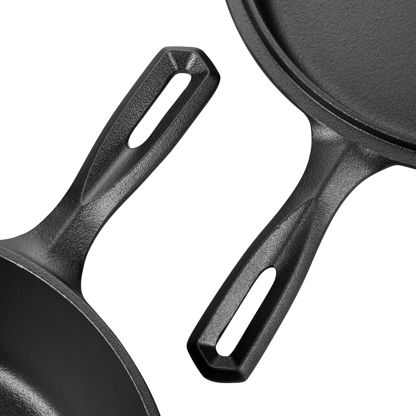 Pre-seasoned Cast Iron Double Dutch Oven Pot with Skillet Lid, for Bre