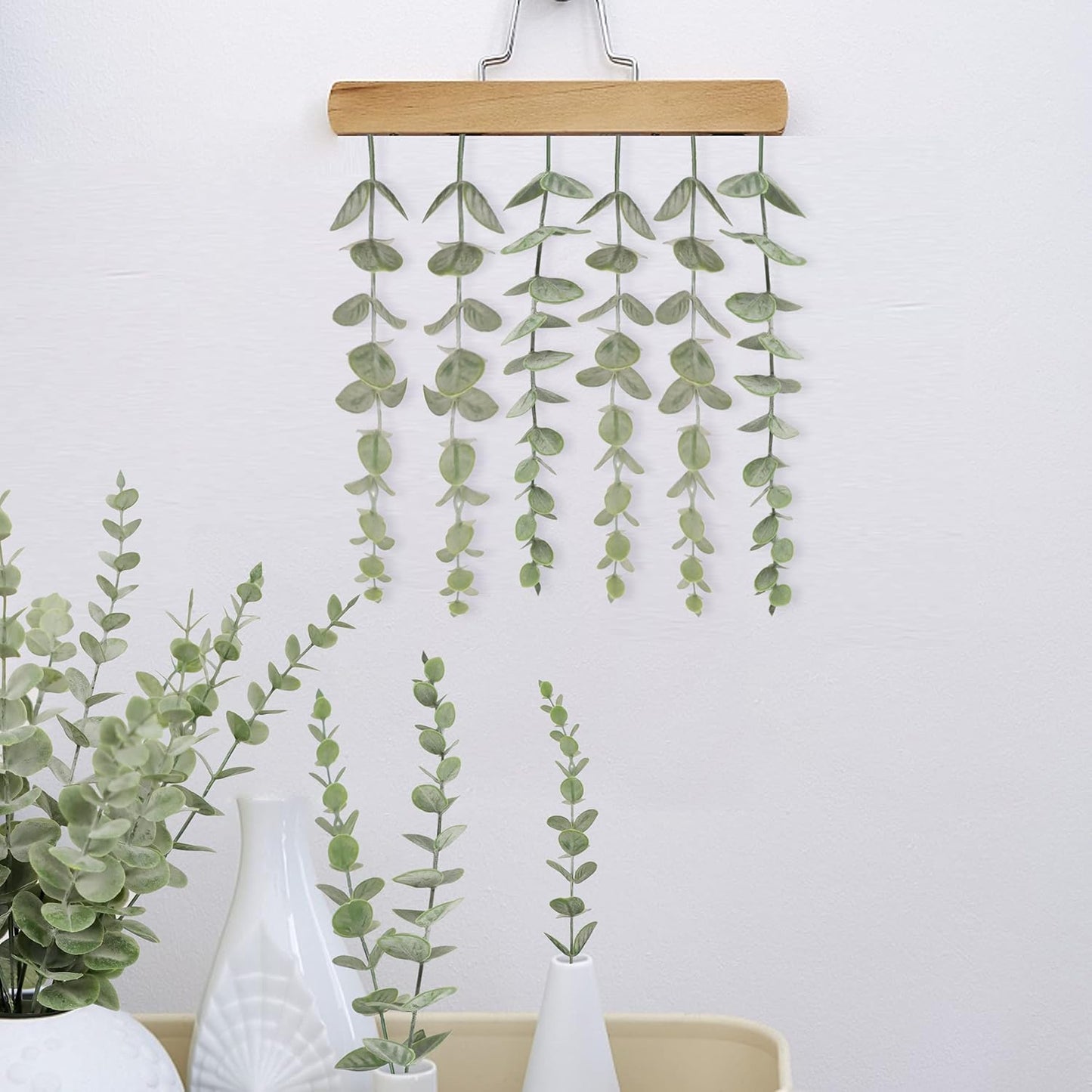 18pcs Eucalyptus Stems Artificial Eucalyptus Leaves Stems Artificial Fake Flowers for Home Office Flowers Bouquet Centerpiece Wedding Decoration Christmas Decor 2025