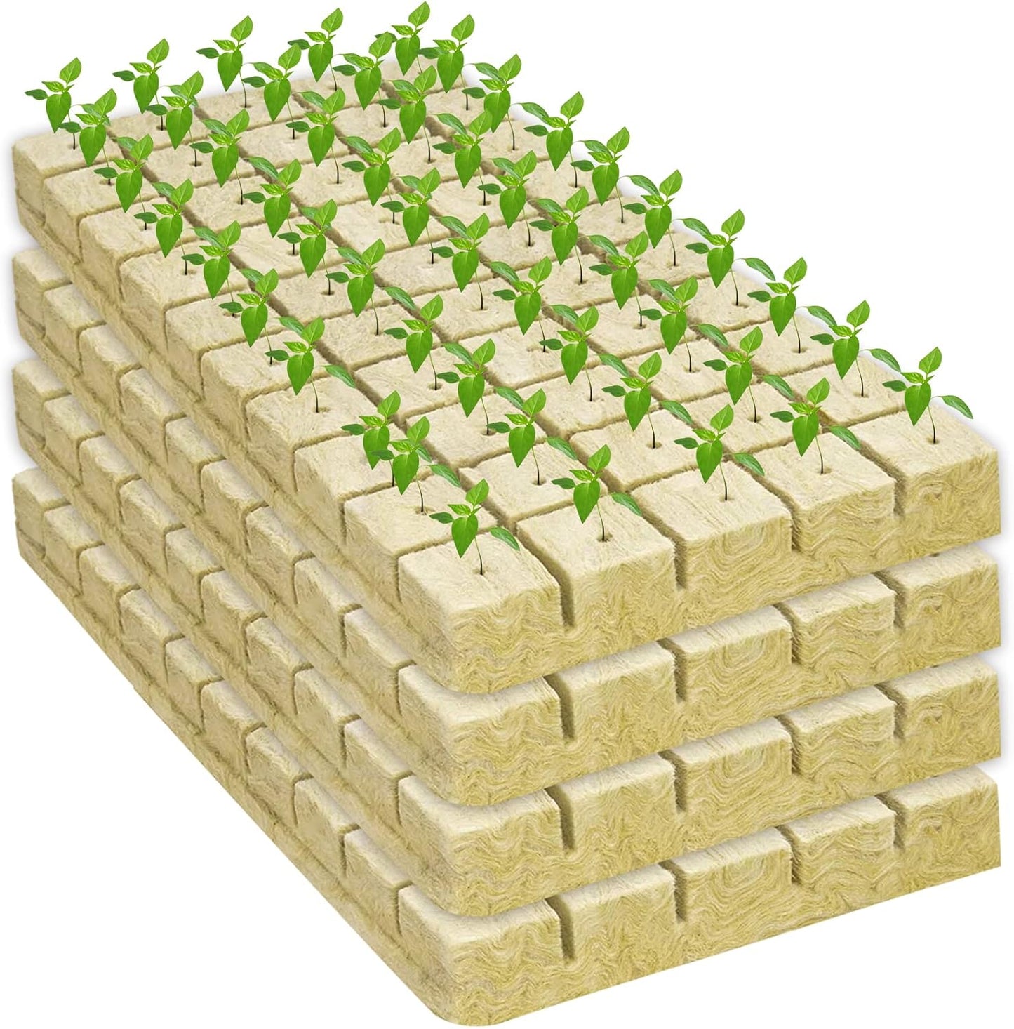 Legigo 1 Inch Rockwool Cubes Seed Starter Plugs for Hydroponics, RockW
