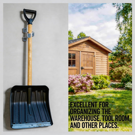 Sinoer Shovel holder, Mop and Broom Holder Heavy Duty Metal Wall Mounted Broom Utility Hooks Tool Hanger for Warehouse, Garden,Sheds,Garage -14PACK