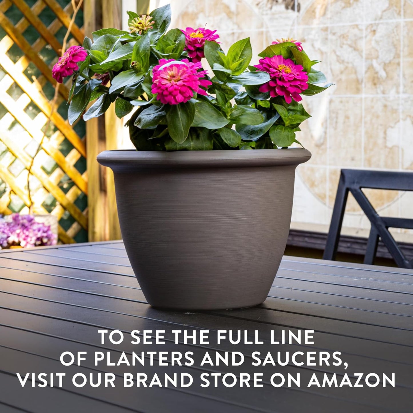The HC Companies Sevilla Flower Planters - Durable Outdoor & Indoor Pl